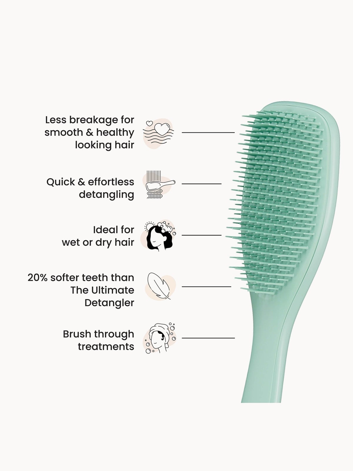 Tangle Teezer The Ultimate Detangler Fine and Fragile Brush - Marine Teal 4