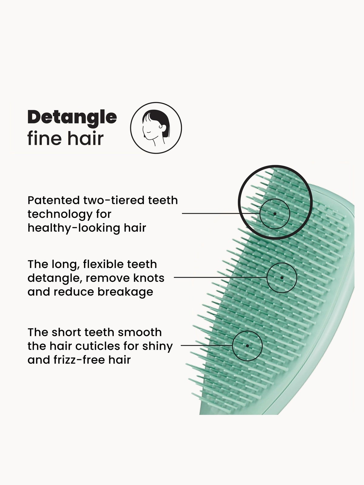 Tangle Teezer The Ultimate Detangler Fine and Fragile Brush - Marine Teal 2