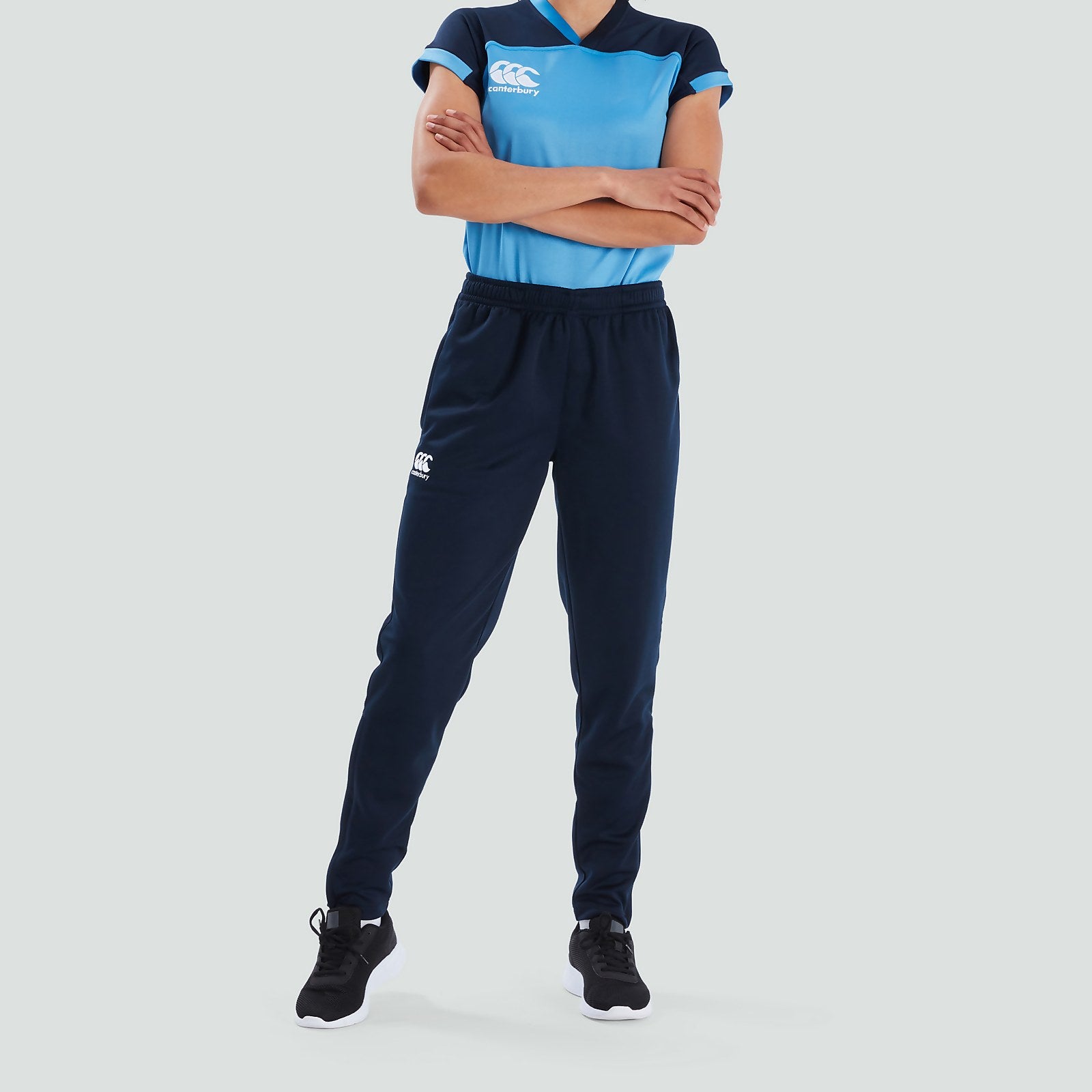 Womens Stretch Tapered Pant Navy