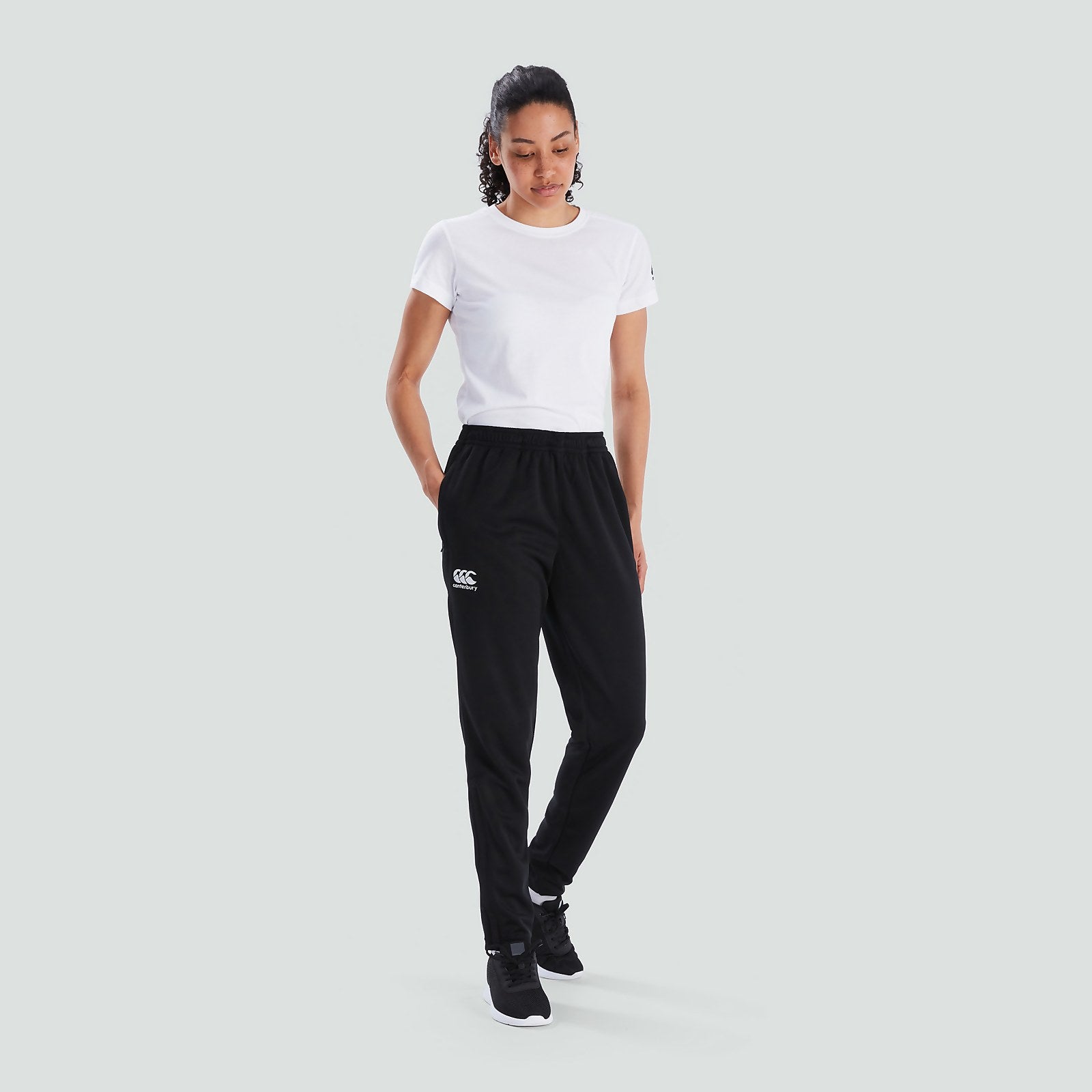 Womens Stretch Tapered Pant Black