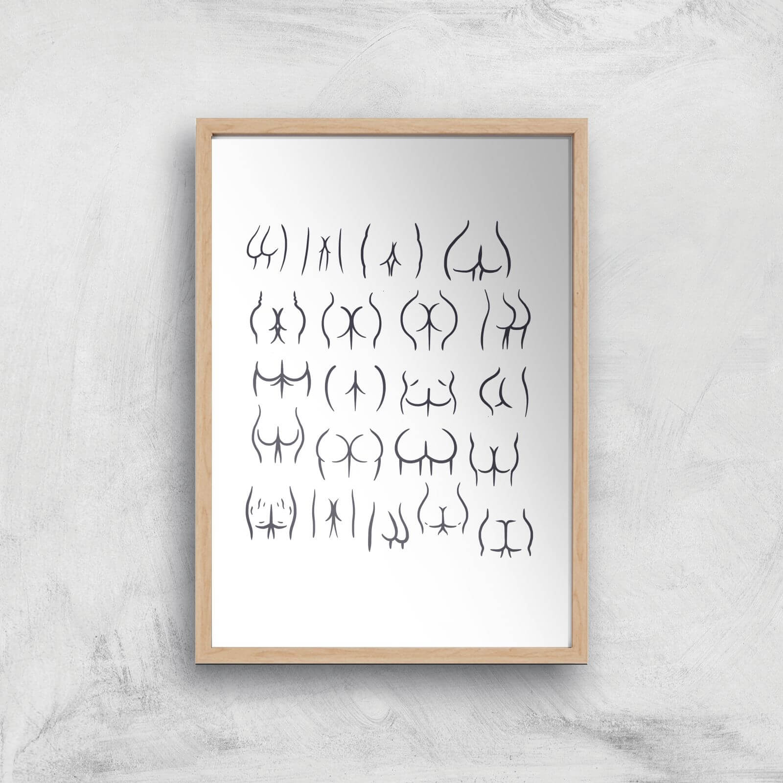 Buns Giclee Art Print - A3 - Wooden Frame