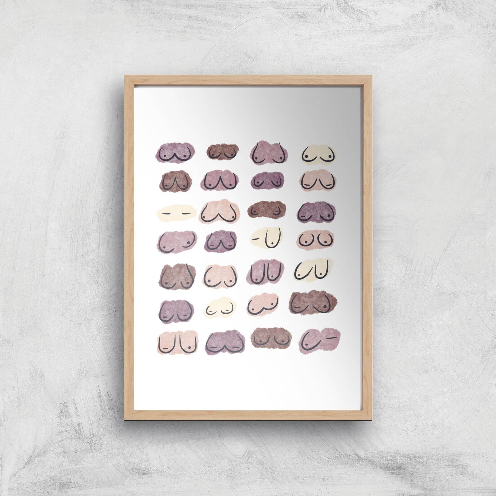 Hoohas Spoldges Giclee Art Print - A3 - Wooden Frame