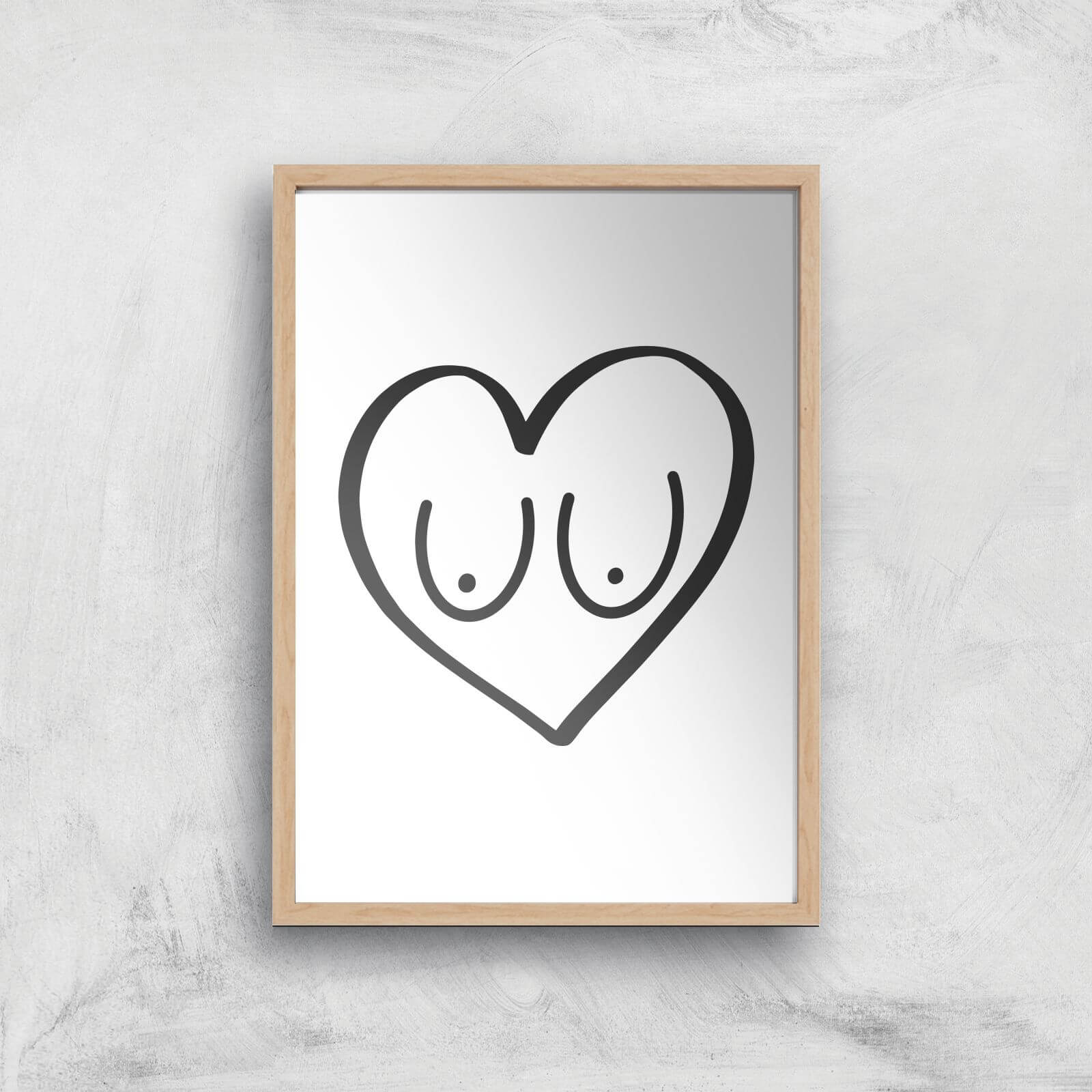 Lovely Jubblies Giclee Art Print - A4 - Wooden Frame