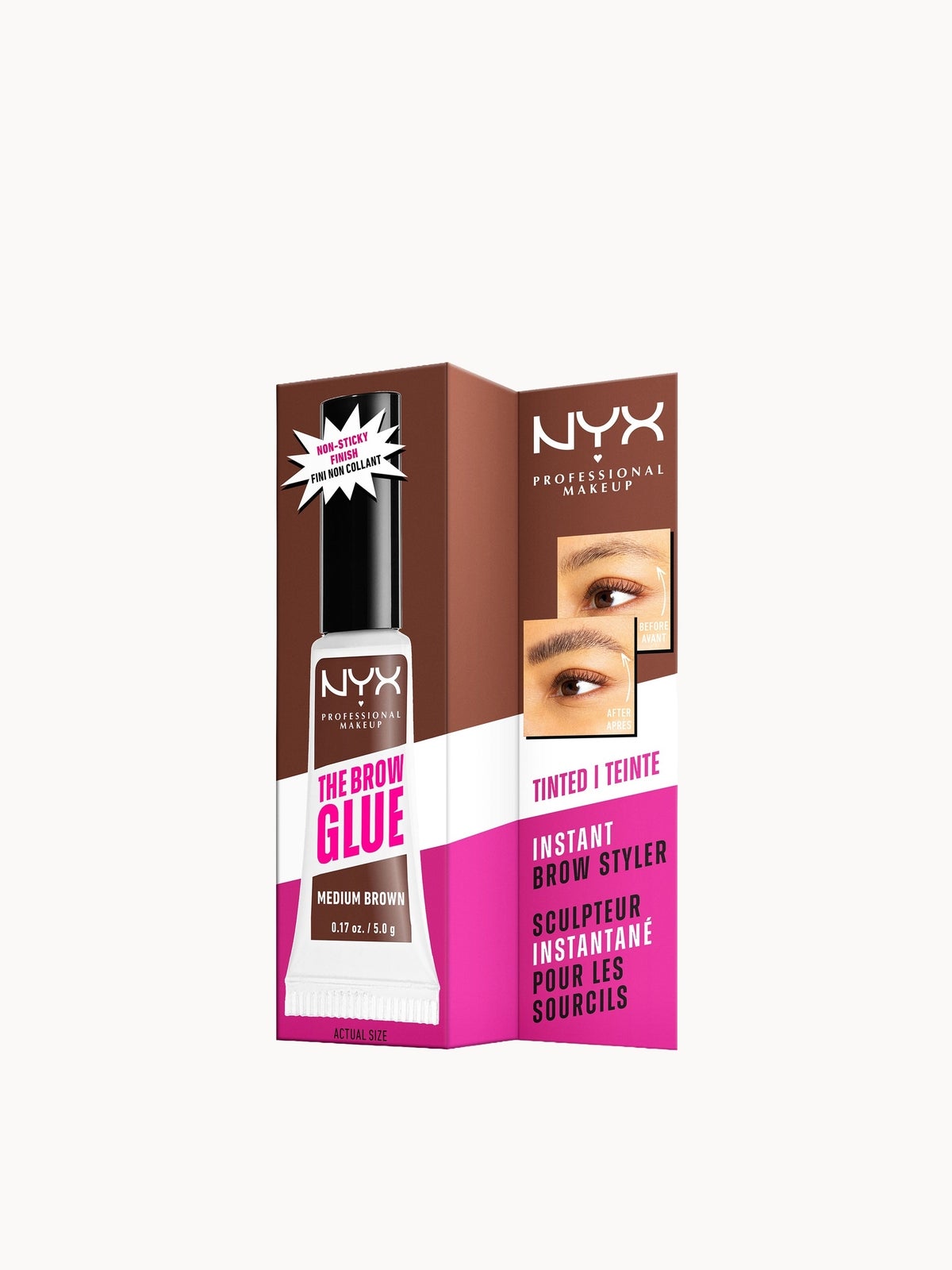 NYX Professional Makeup The Brow Glue Instant Styler 5g (Various Shades), Medium Brown, photo 8