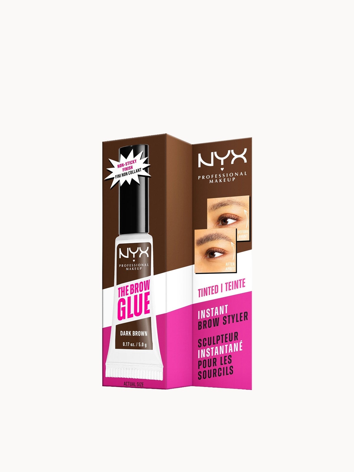 NYX Professional Makeup The Brow Glue Instant Styler 5g (Various Shades), Medium Brown, photo 16