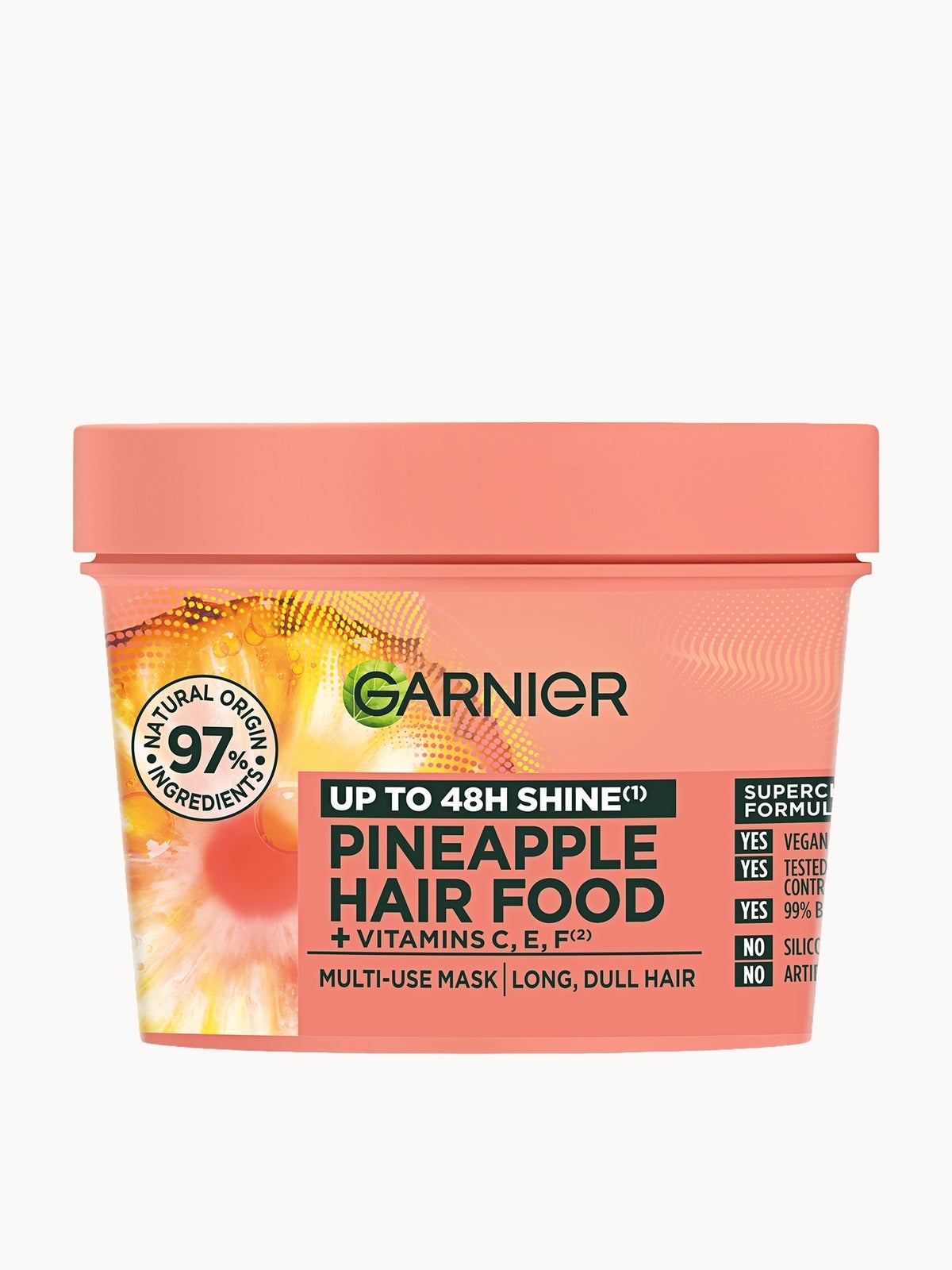 Garnier Ultimate Blends Glowing Lengths Pineapple and Amla Hair Food 3-in-1 Hair Mask Treatment 400ml
