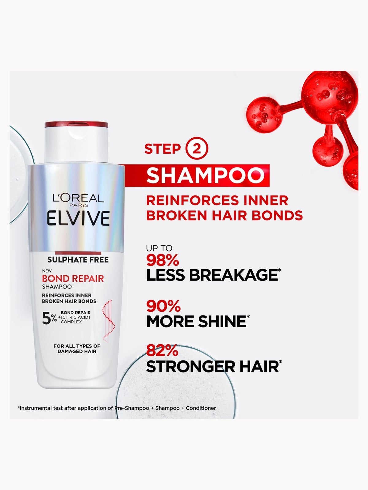 L'Oréal Paris Elvive Bond Repair Shampoo 200ml, photo 2