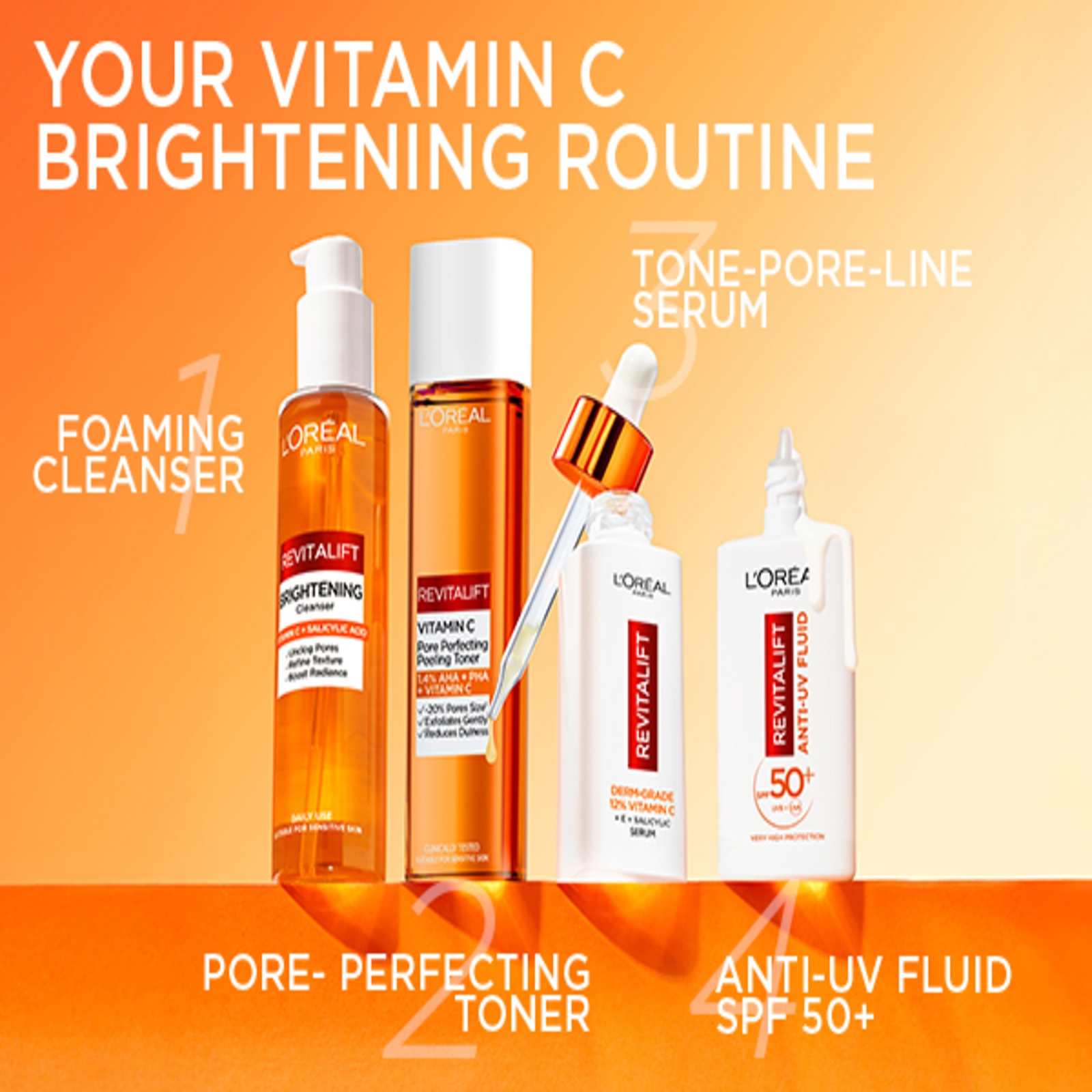 Thumbnail - L'Oréal Paris Revitalift Clinical Vitamin C UV Fluid SPF 50+ Moisturiser 50ml