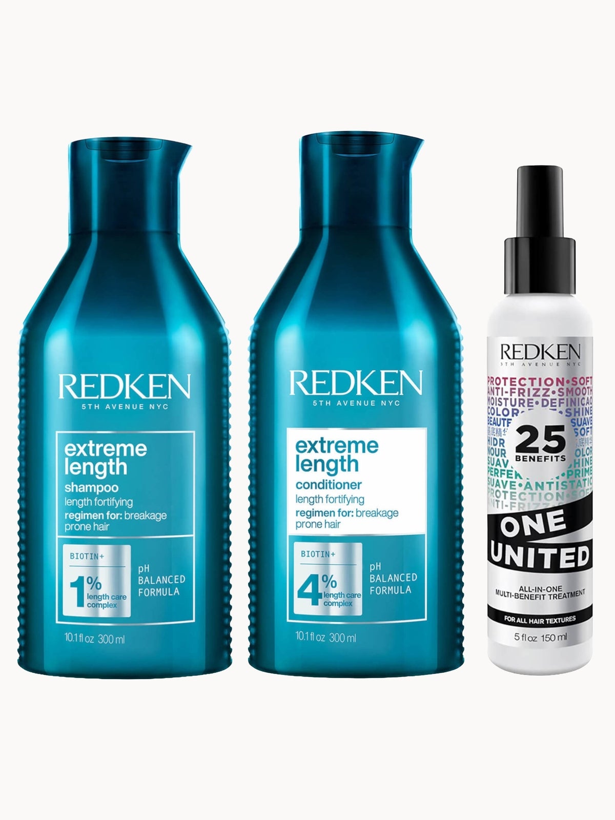 Redken Extreme Length Shampoo, Conditioner and One United Hair Bundle