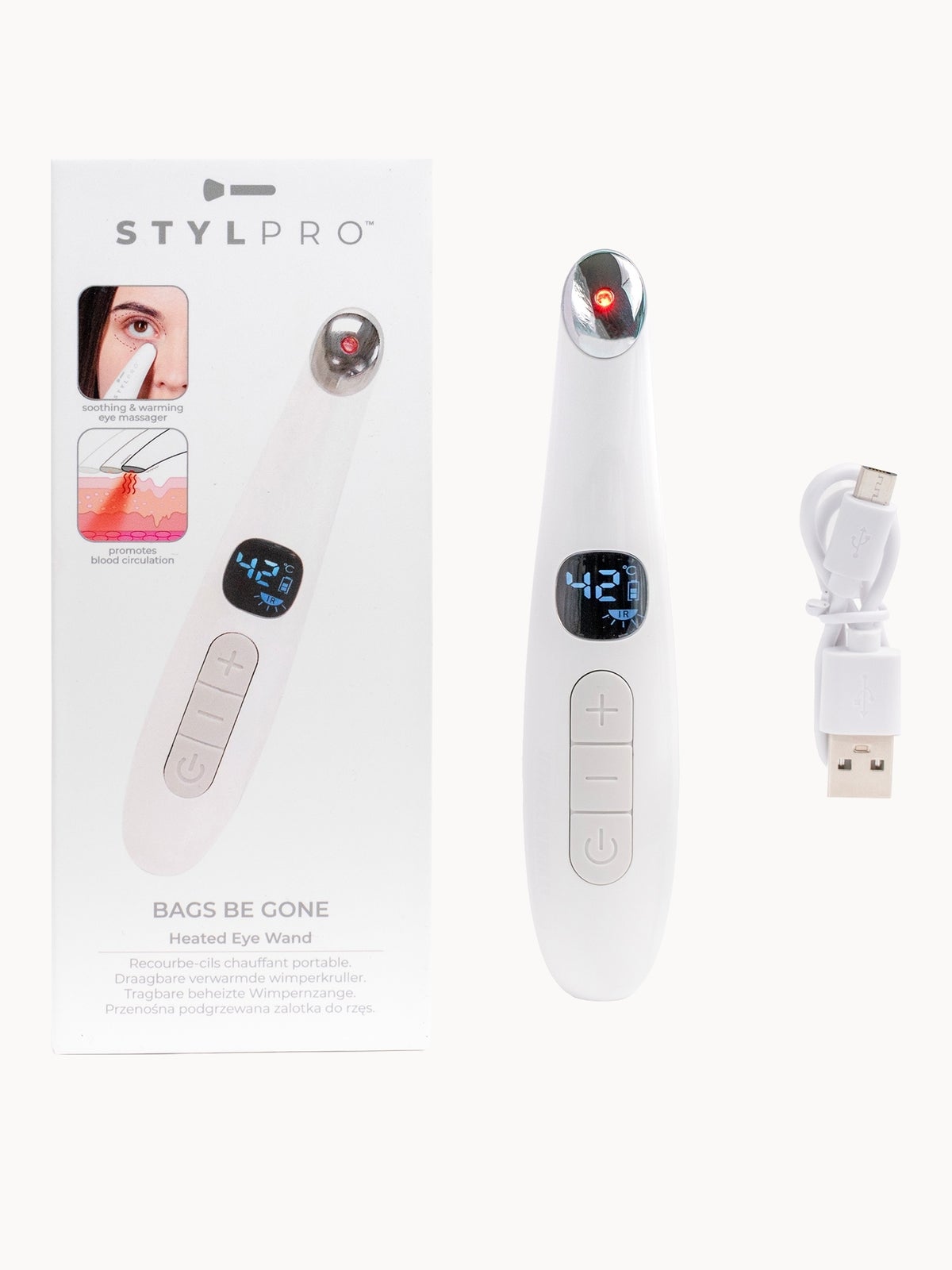 StylPro Bags Be Gone Heated LED Eye Massager 2