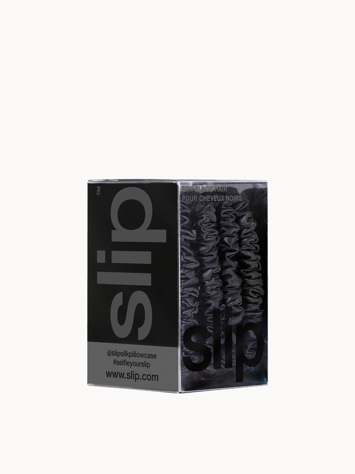 Slip Pure Silk Skinny Scrunchies - Black 3