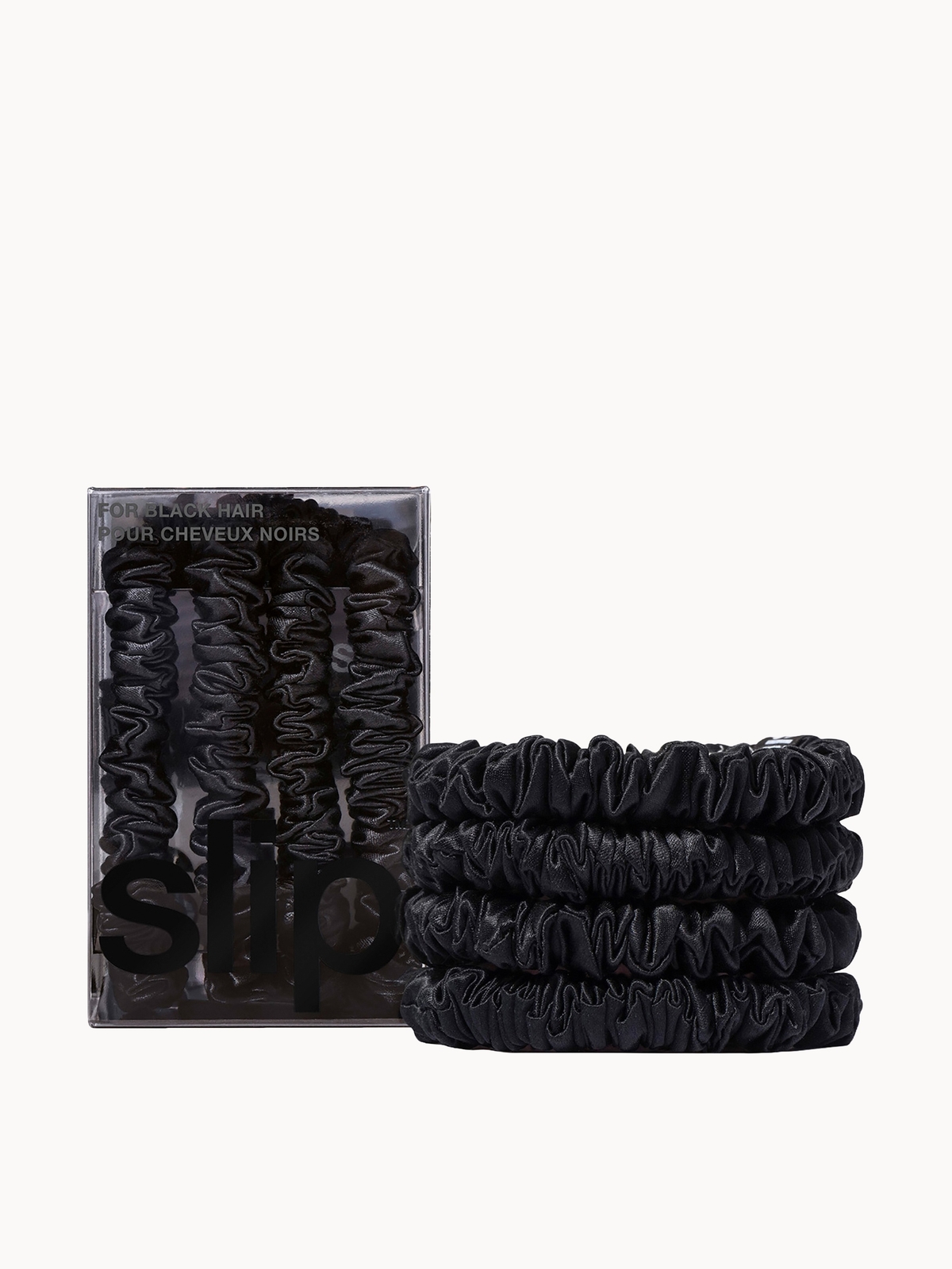 Slip Pure Silk Skinny Scrunchies – Black