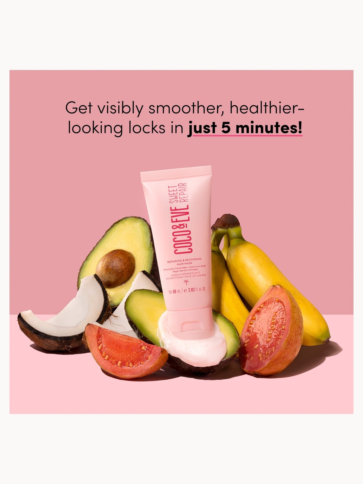 Coco & Eve Travel Sized Sweet Repair Hair Masque 60ml 4