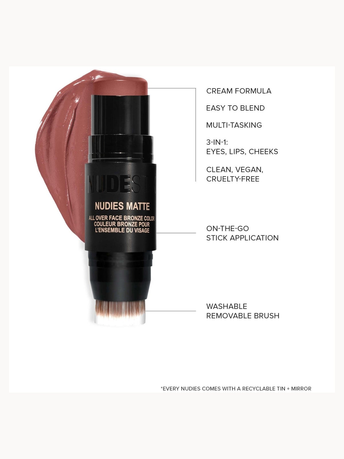 NUDESTIX Nudies Matte All Over Face Bronze Colour (Various Shades) - Sunkissed Cool 3