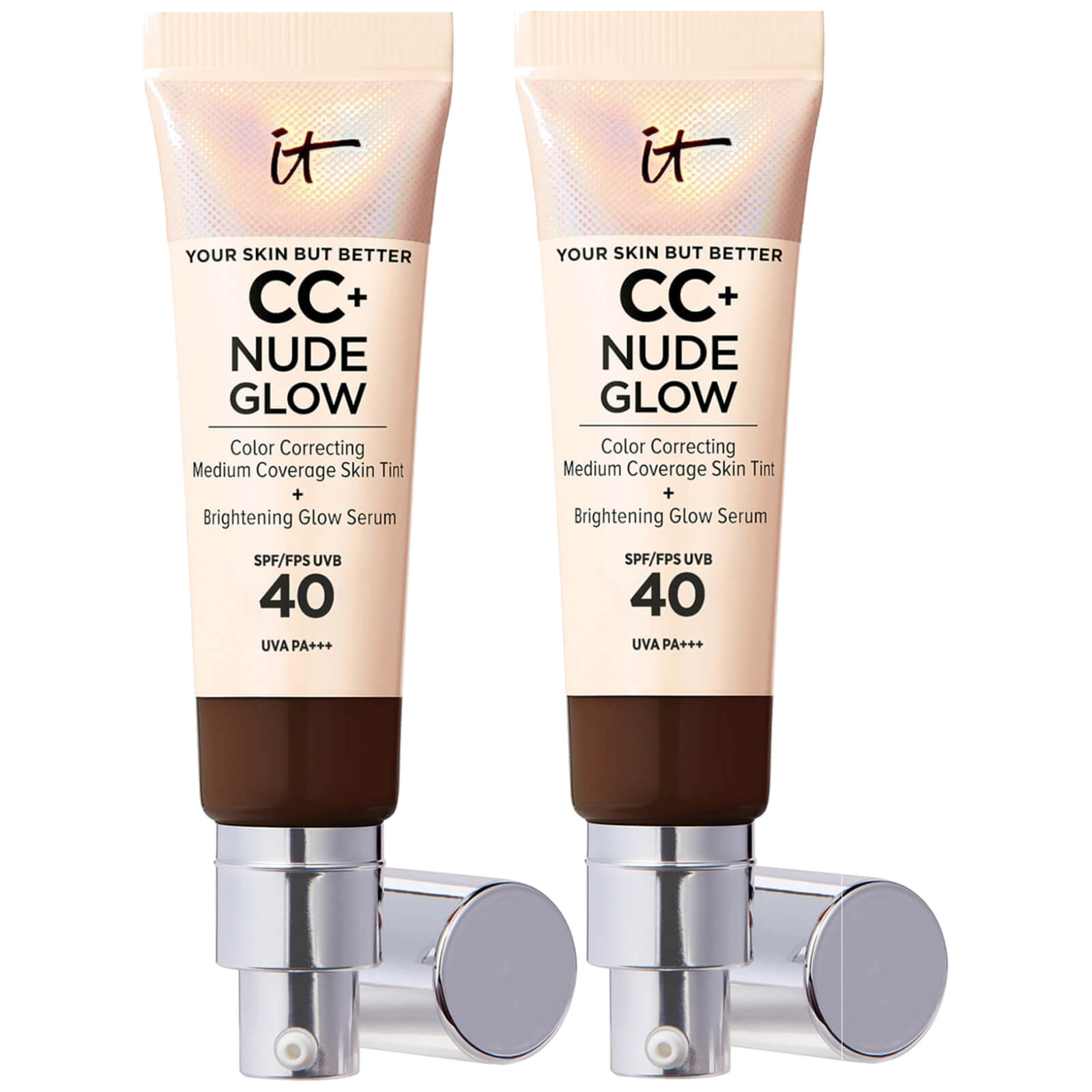 IT Cosmetics Nude Glow CC Cream 32ml Duo (Various Shades) - Deep Mocha