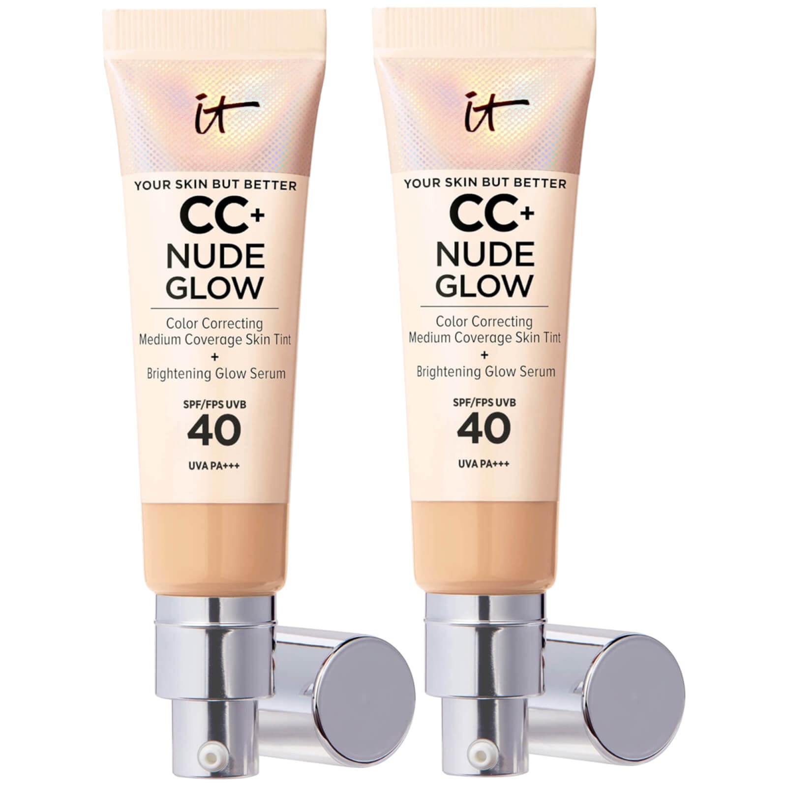 IT Cosmetics Nude Glow CC Cream 32ml Duo (Various Shades) - Medium Tan