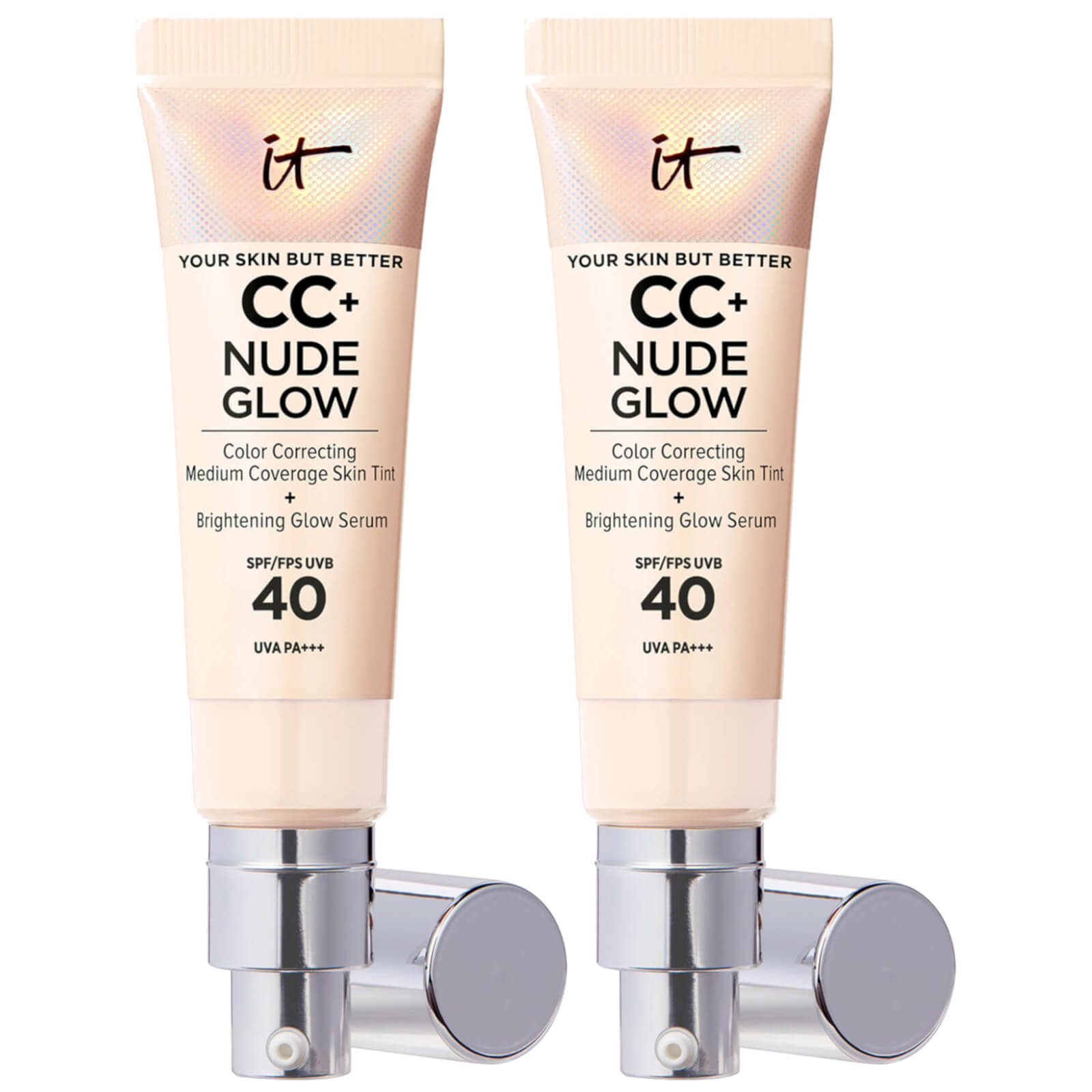 IT Cosmetics Nude Glow CC Cream 32ml Duo (Various Shades) - Fair Porcelain