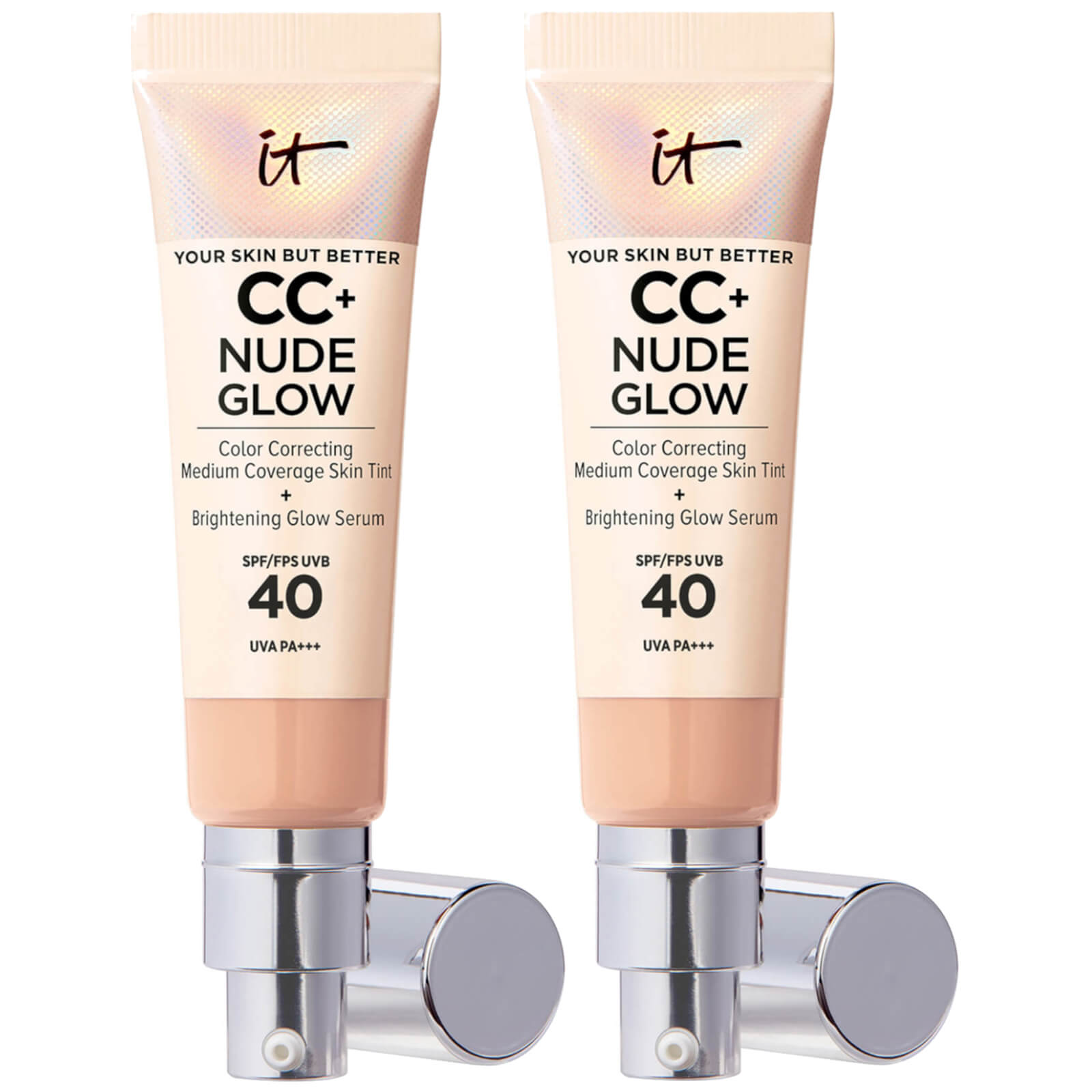 IT Cosmetics Nude Glow CC Cream 32ml Duo (Various Shades) - Neutral Medium