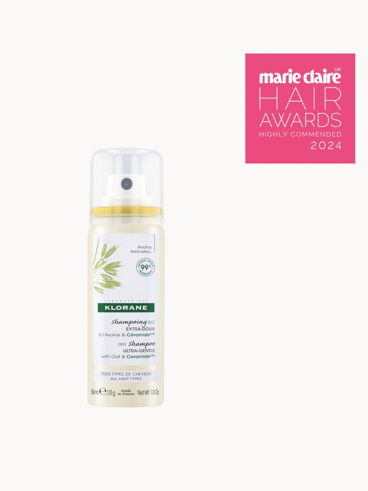 KLORANE Extra-Gentle Dry Shampoo with Oat and Ceramide LIKE for All Hair Types 50ml 2