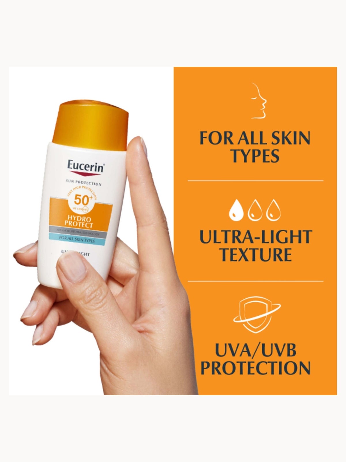 Eucerin Sun Face Hydro Protect Ultra Light Fluid SPF50 50ml 3