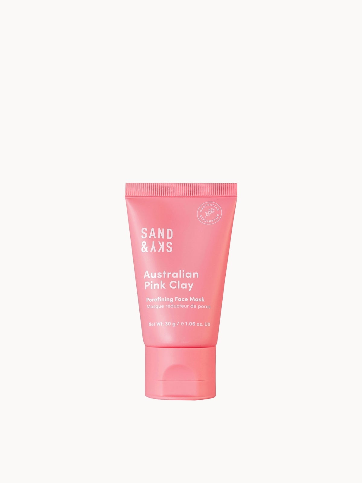 Sand & Sky Australian Pink Clay Porefining Face Mask Deluxe Travel Size 30g