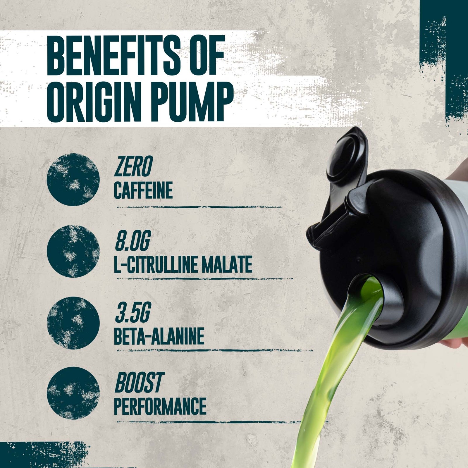 Myprotein Origin Pump Pre-Workout | Stim & Caffeine-Free - 600G - 30servings - Sour Apples