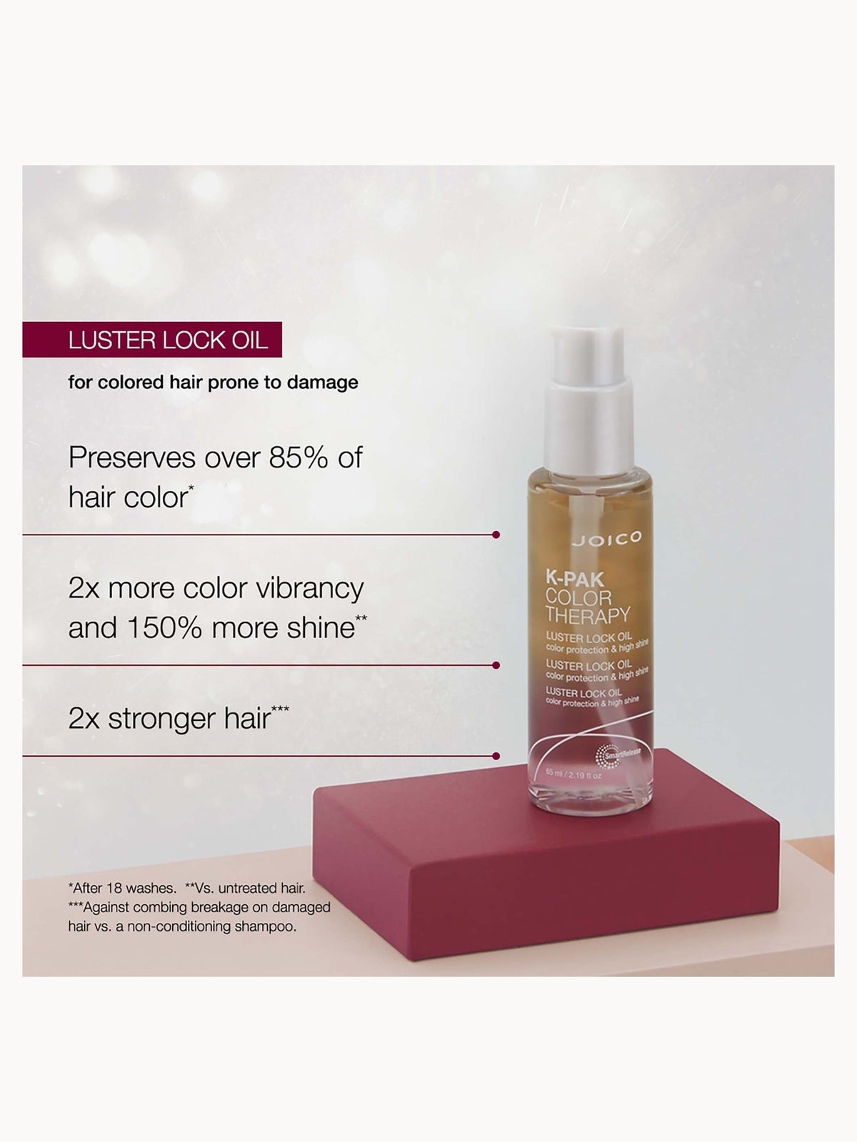 Joico K-Pak Color Therapy Luster Lock Glossing Oil 63ml 3