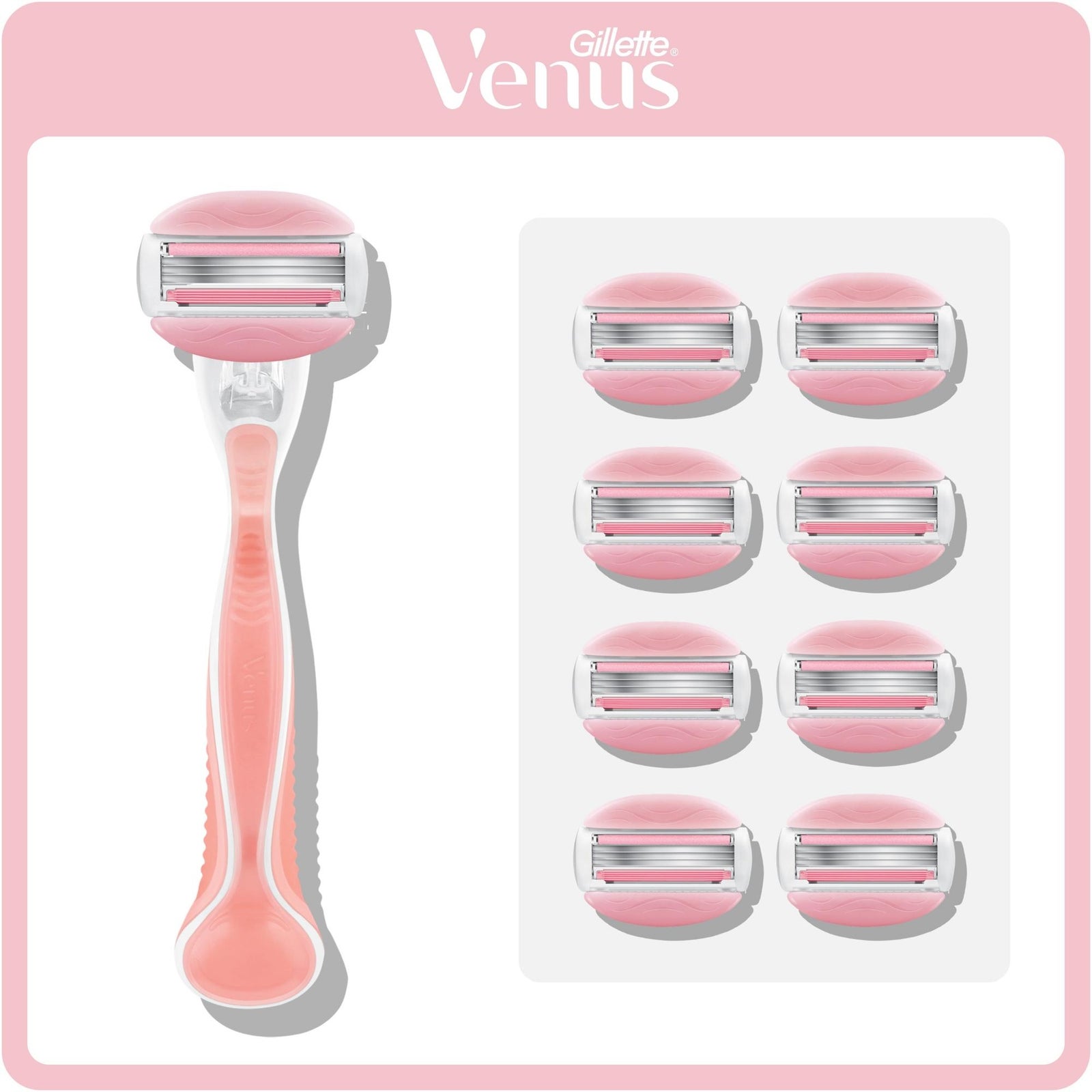 Gillette Venus ComfortGlide Spa Breeze Razor & 8 Razor Blades