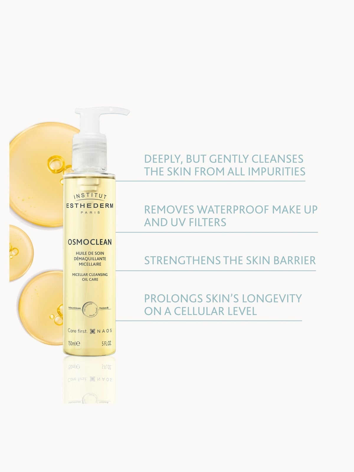 Institut Esthederm Osmoclean Micellar Face Cleansing Oil 150ml 3