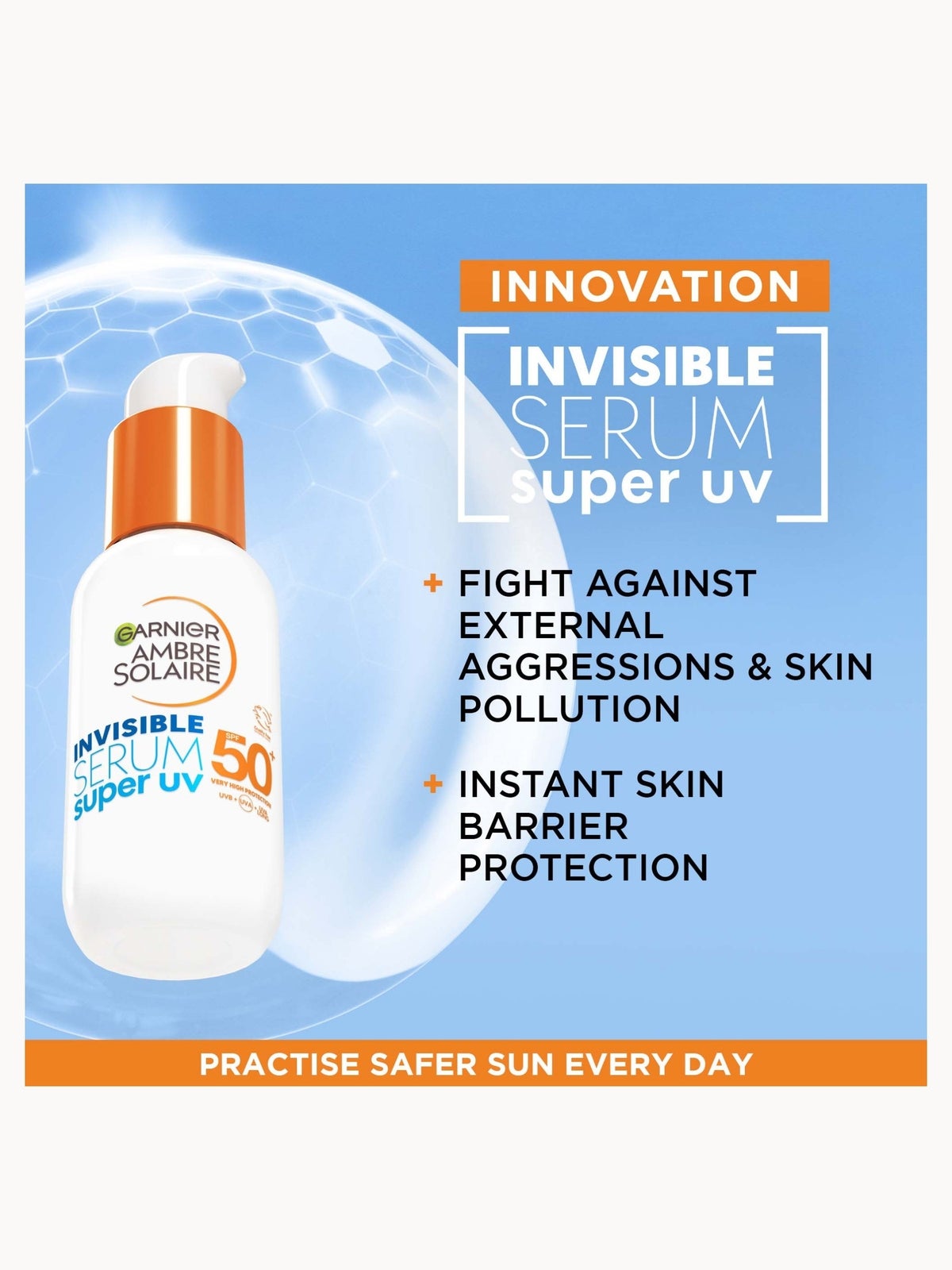 Garnier Ambre Solaire SPF 50+ Super UV Invisible Face Serum 30ml 3