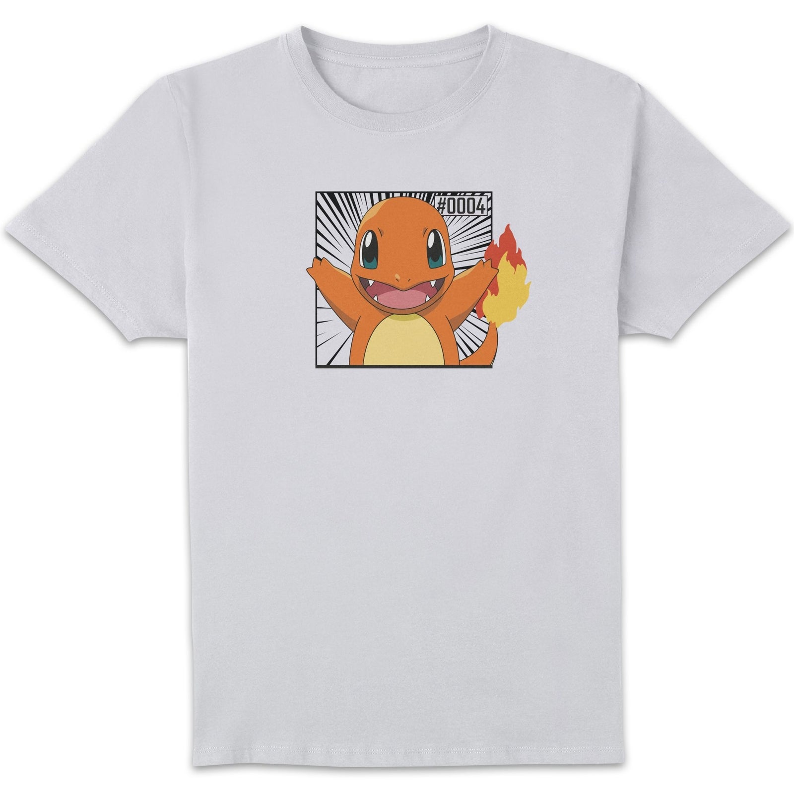 Pokémon Pokédex Charmander #0004 Homme T-shirt - Blanc