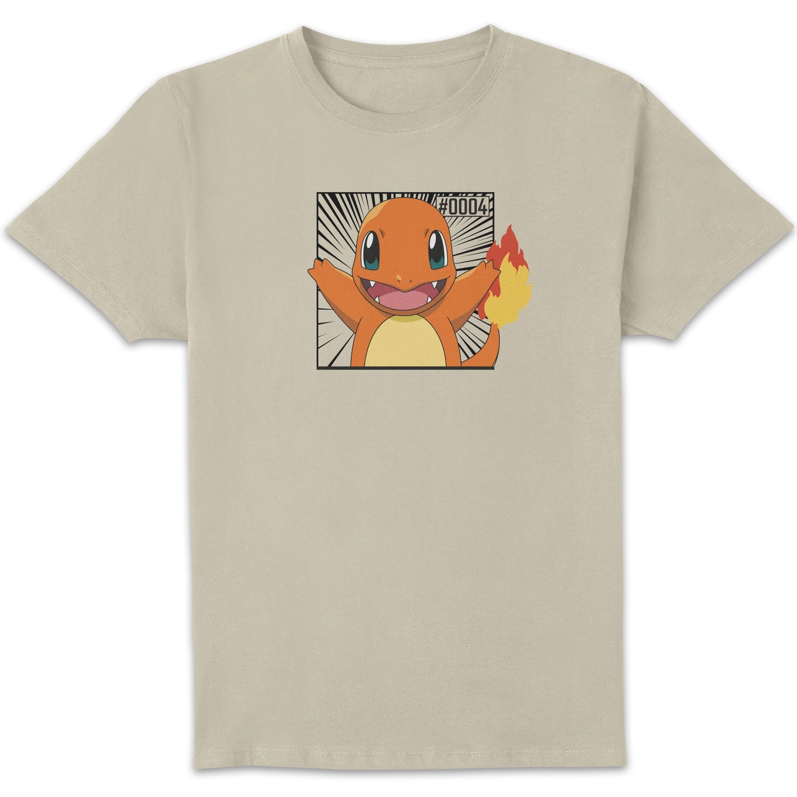 Pokémon Pokédex Charmander #0004 Men's T-Shirt - Cream - L