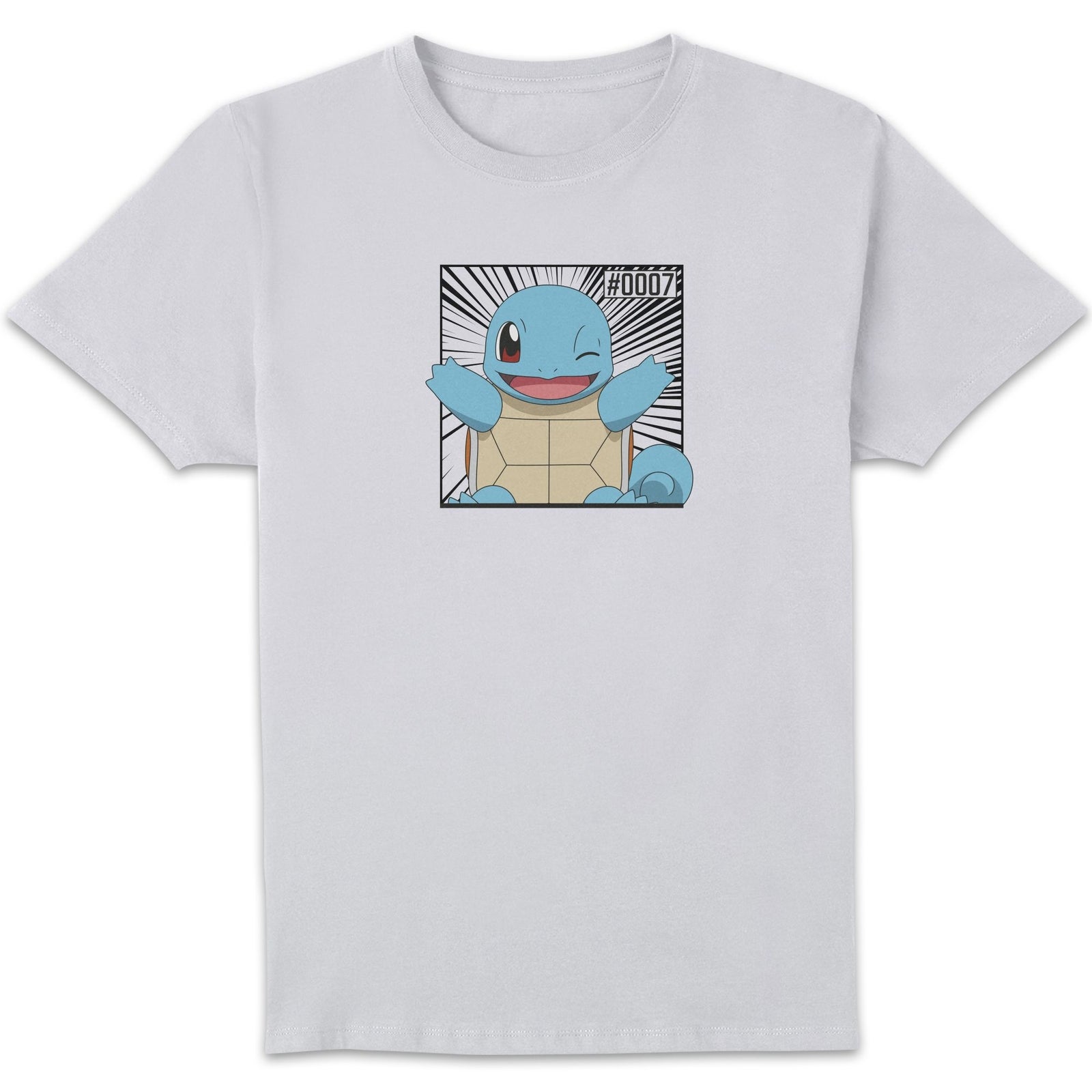 Pokémon Pokédex Squirtle #0007 Homme T-shirt - Blanc