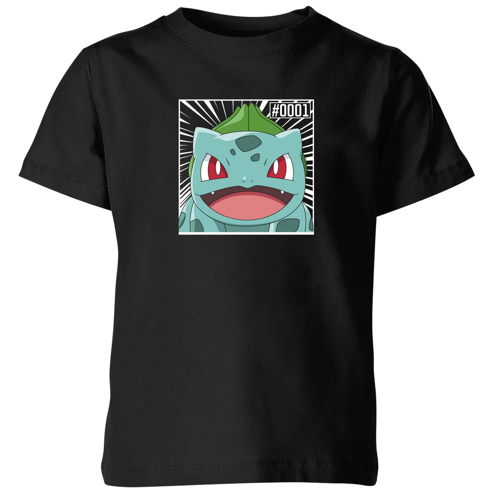 Pokémon Pokédex Bulbasaur #0001 Kids' T-Shirt - Black - 3-4 ans