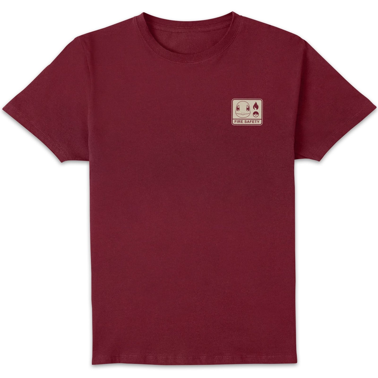Pokemon Woodland Fire Safety Unisex T-Shirt - Burgundy - S