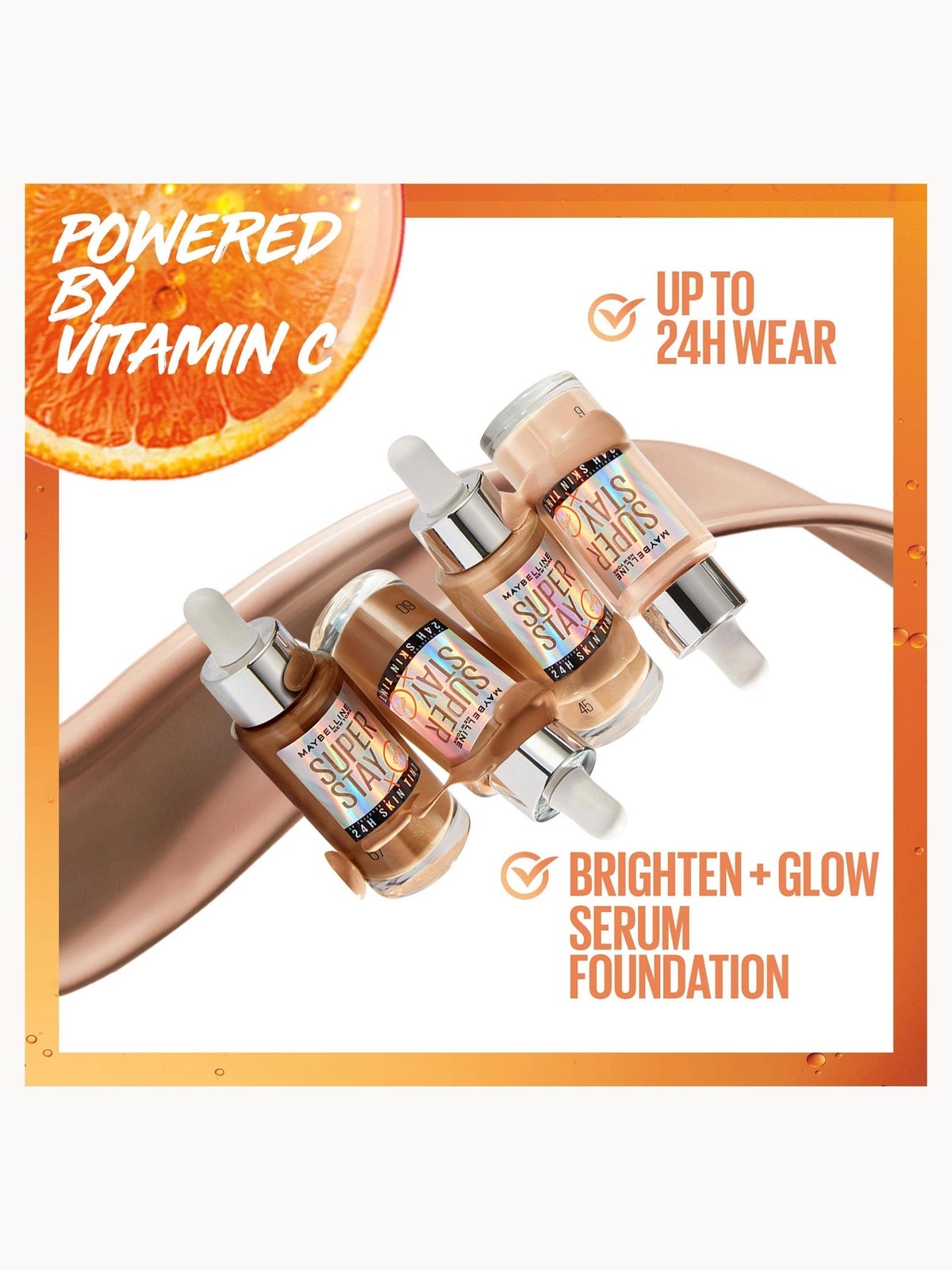 Maybelline Super Stay up to 24H Skin Tint Foundation + Vitamin C 30ml (Various Shades) - 30 2