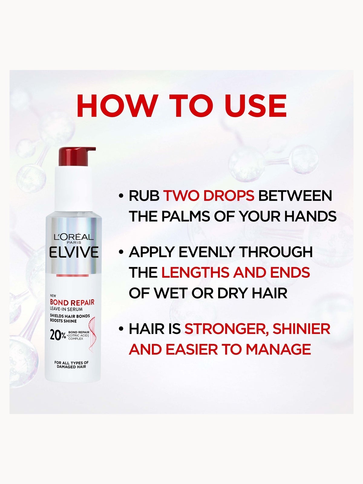 L’Oréal Paris Elvive Bond Repair Leave-in Serum 150ml 3