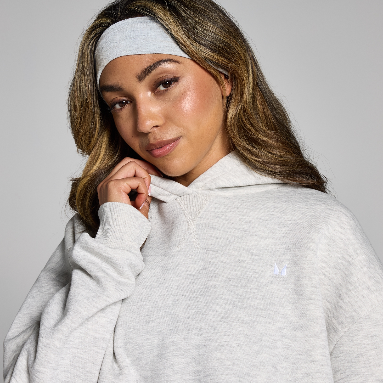 Thumbnail - MP Damen Basics Oversize-Kapuzenpulli – Hellgrau - XS