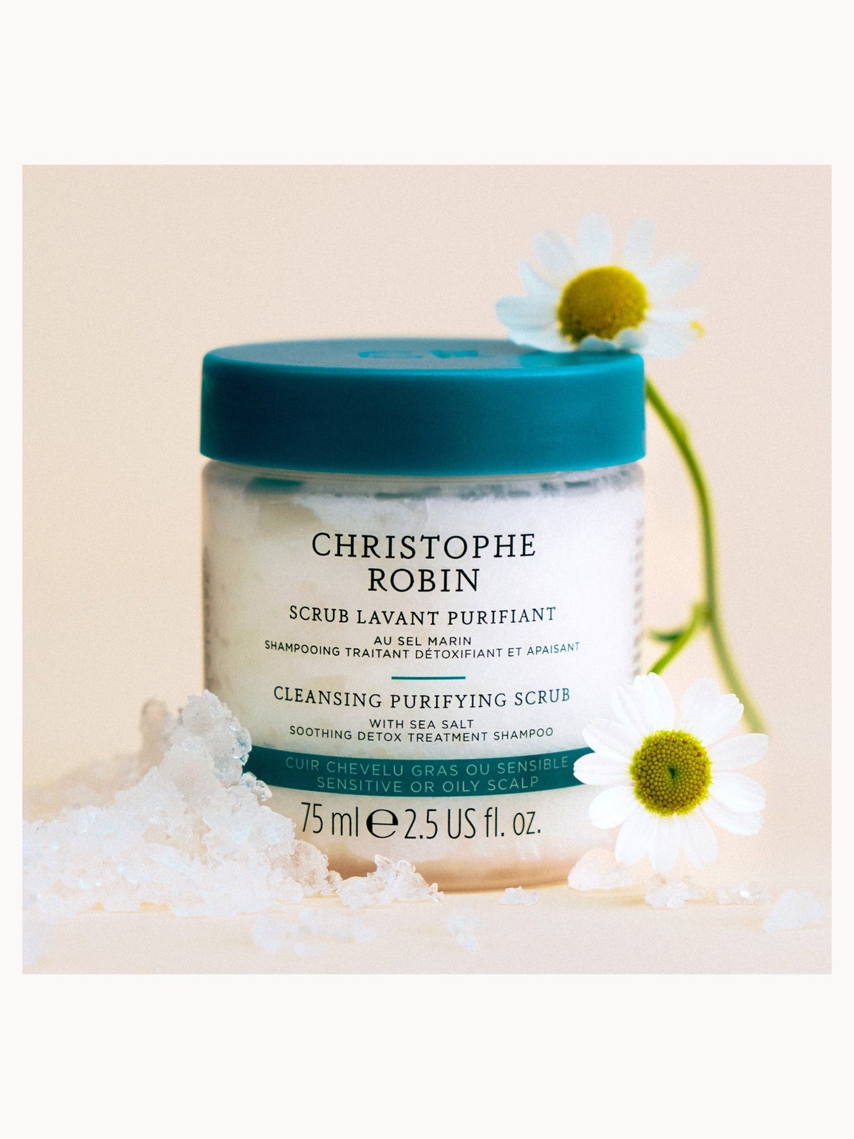 Christophe Robin Cleansing Purifying Scrub with Sea Salt 75ml (Low Dioxane) 2