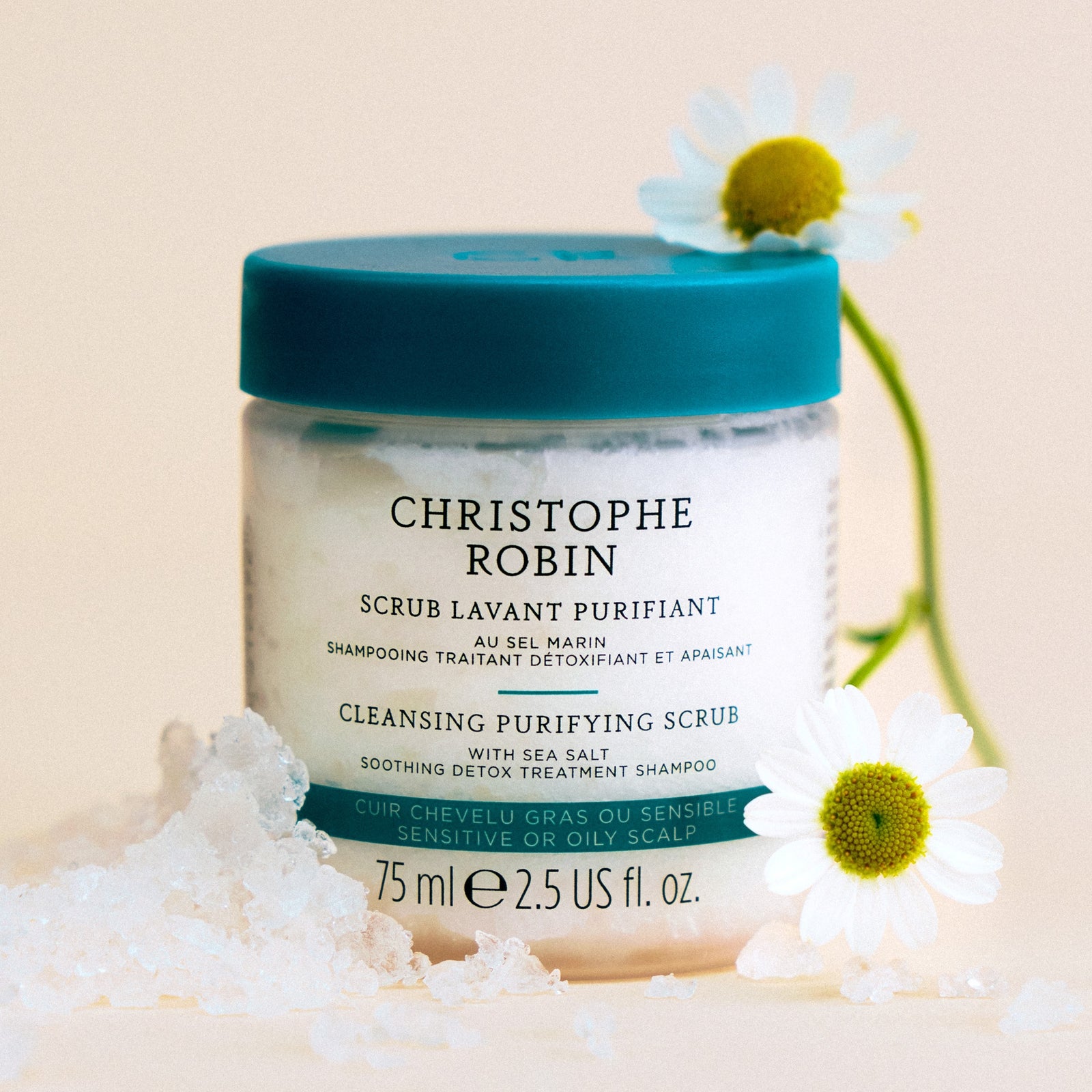Christophe Robin Cleansing Purifying Scrub with Sea Salt 75ml (Low Dioxane) 2