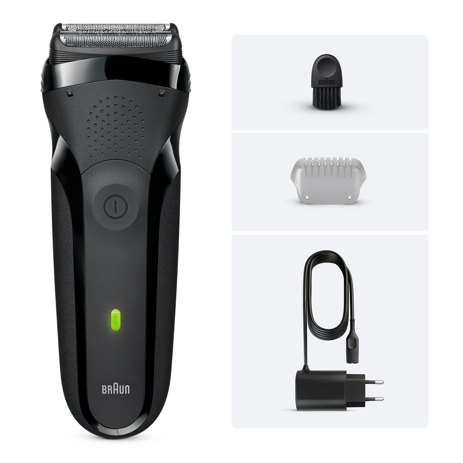 Men's Black Braun Series 3 Electric Shaver 300S