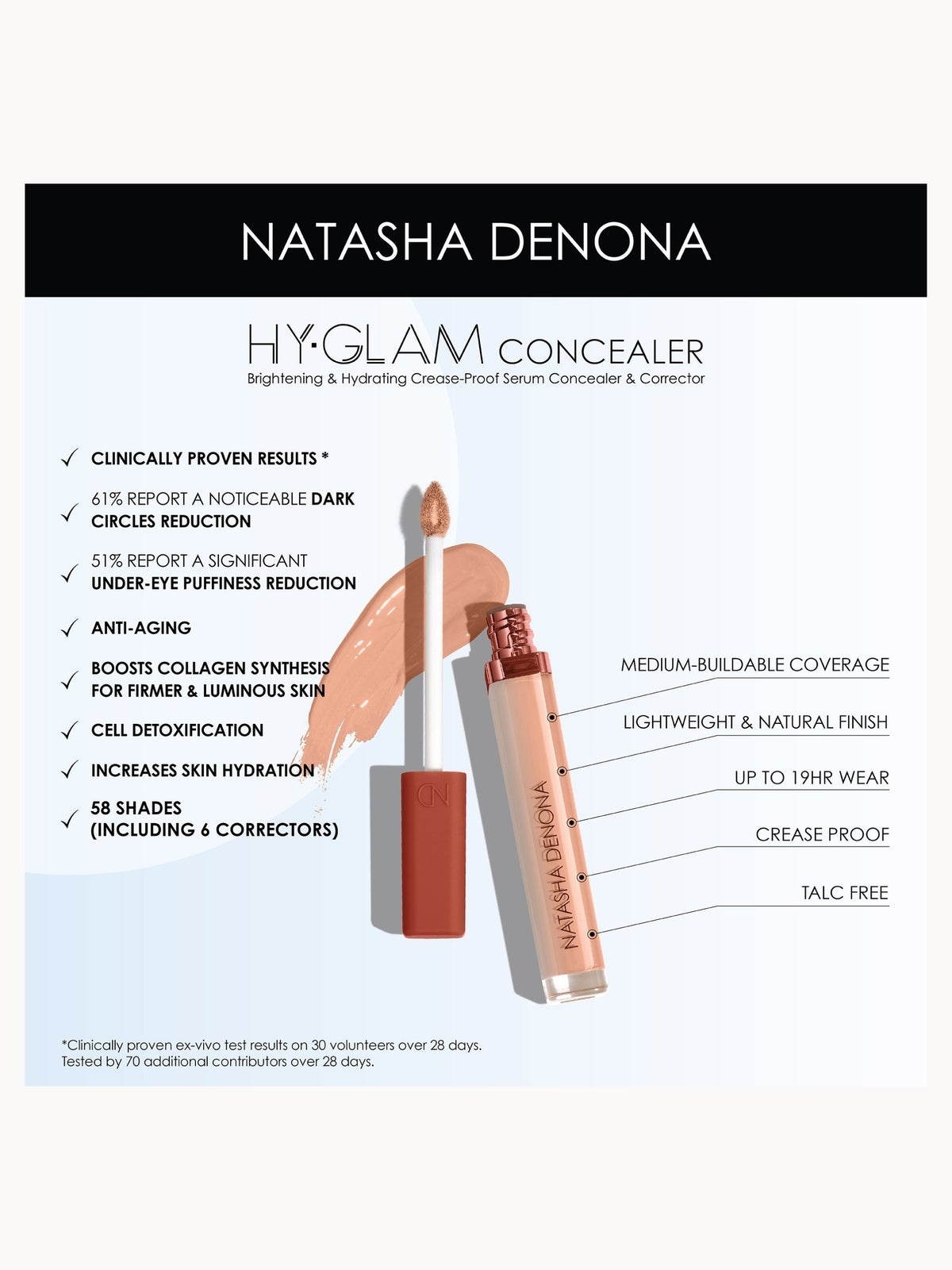 Natasha Denona Hy-Glam Correcting Concealer 7g (Various Shades) - C1 3