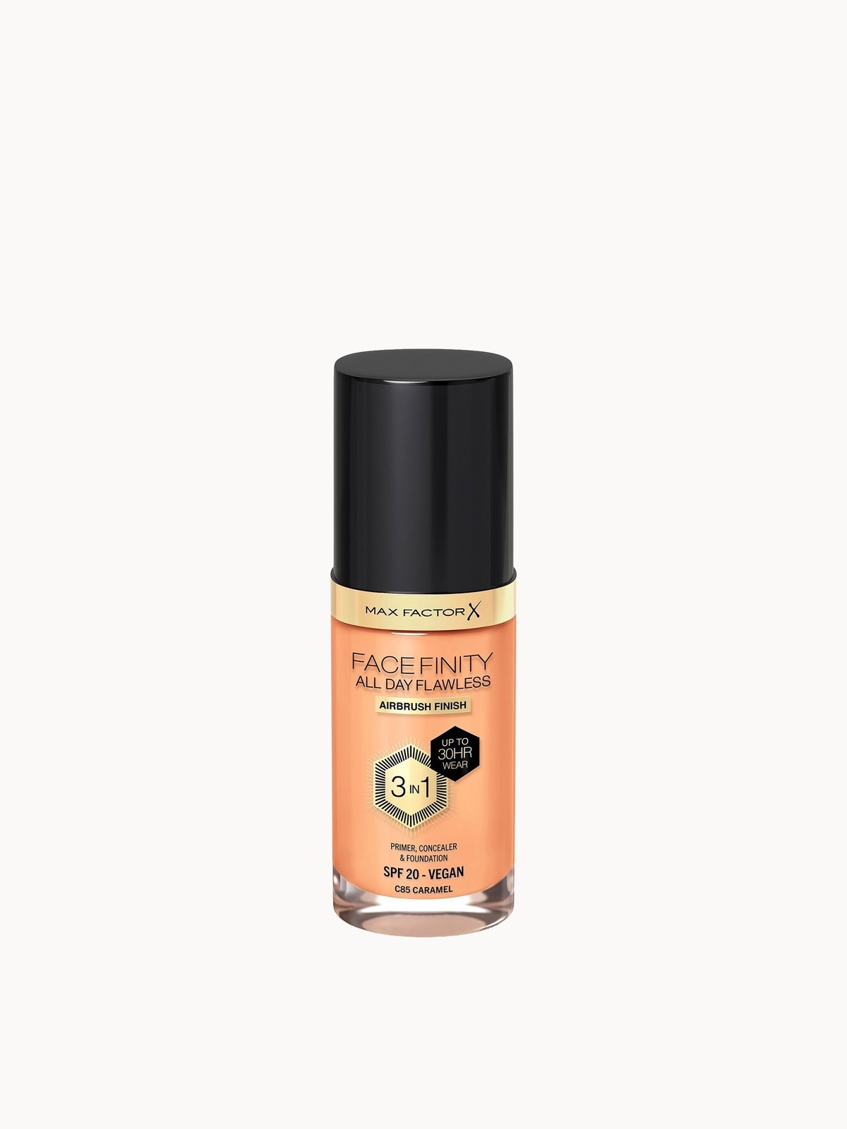 Max Factor Facefinity All Day Flawless 3 in 1 Vegan Foundation 30ml (Various Shades) - C85 - CARAMEL
