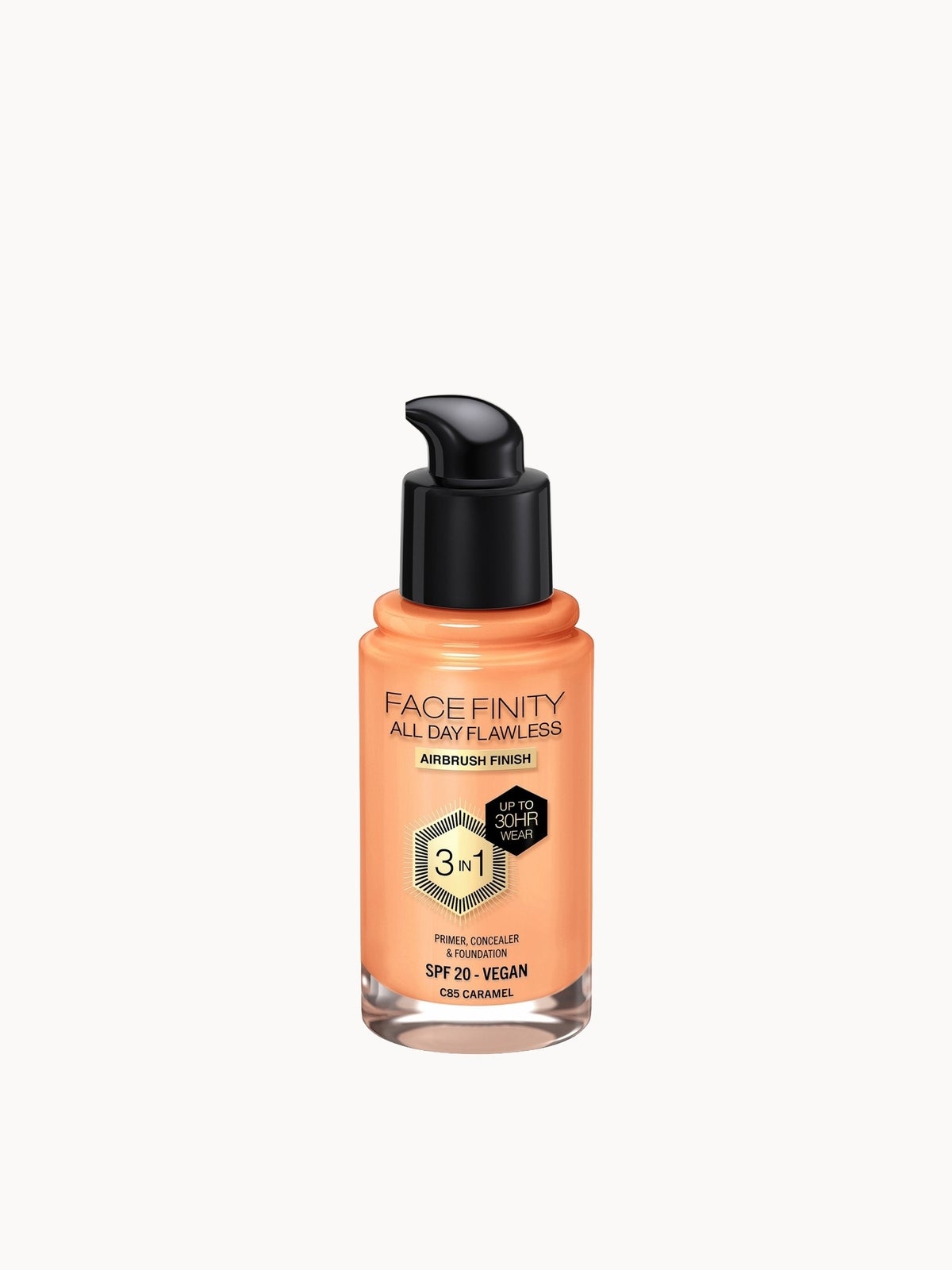 Max Factor Facefinity All Day Flawless 3 in 1 Vegan Foundation 30ml (Various Shades) - C85 - CARAMEL 2