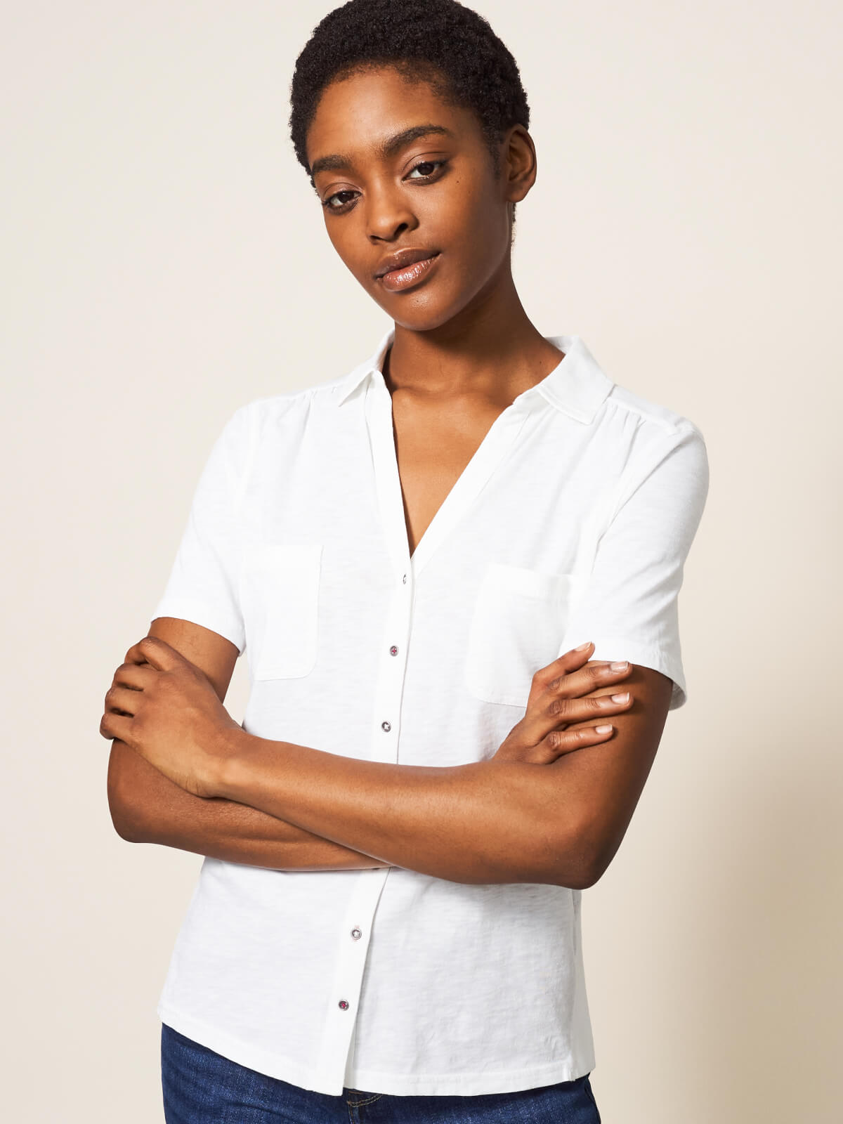 Penny Jerseybluse mit Taschen - 38