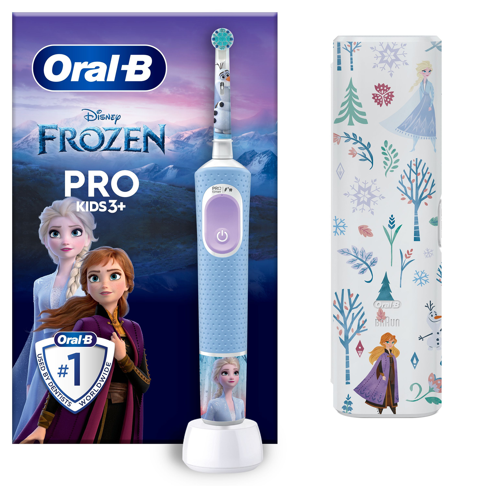 Oral-B Vitality Pro Kids Frozen Electric Toothbrush with Travel Case - Toothbrush