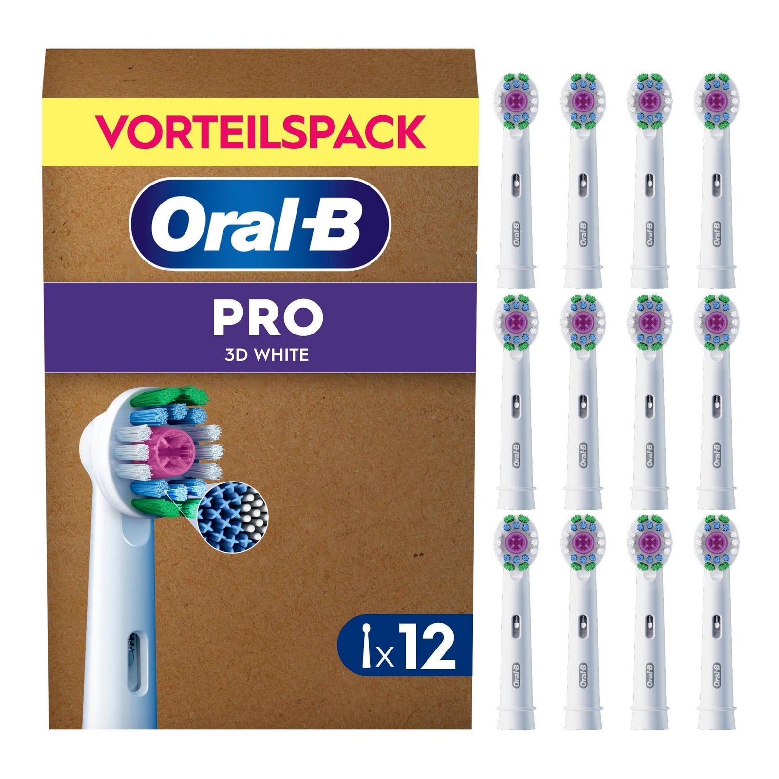 Weiß Oral-B Pro 3D White 12Er Ffu Aufsteckbürsten - Bild 6