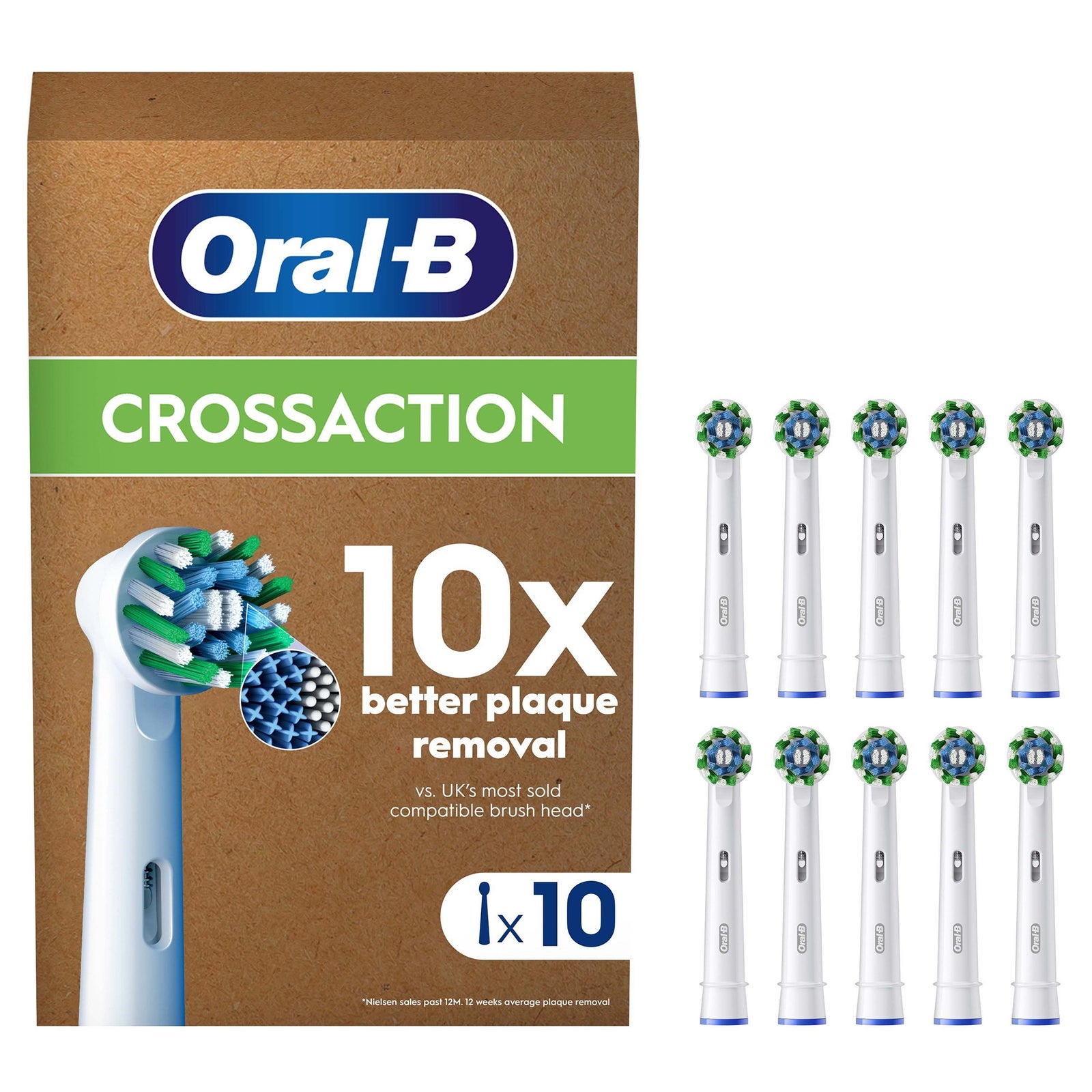 Oral-B Pro Cross Action Toothbrush Heads 10c White