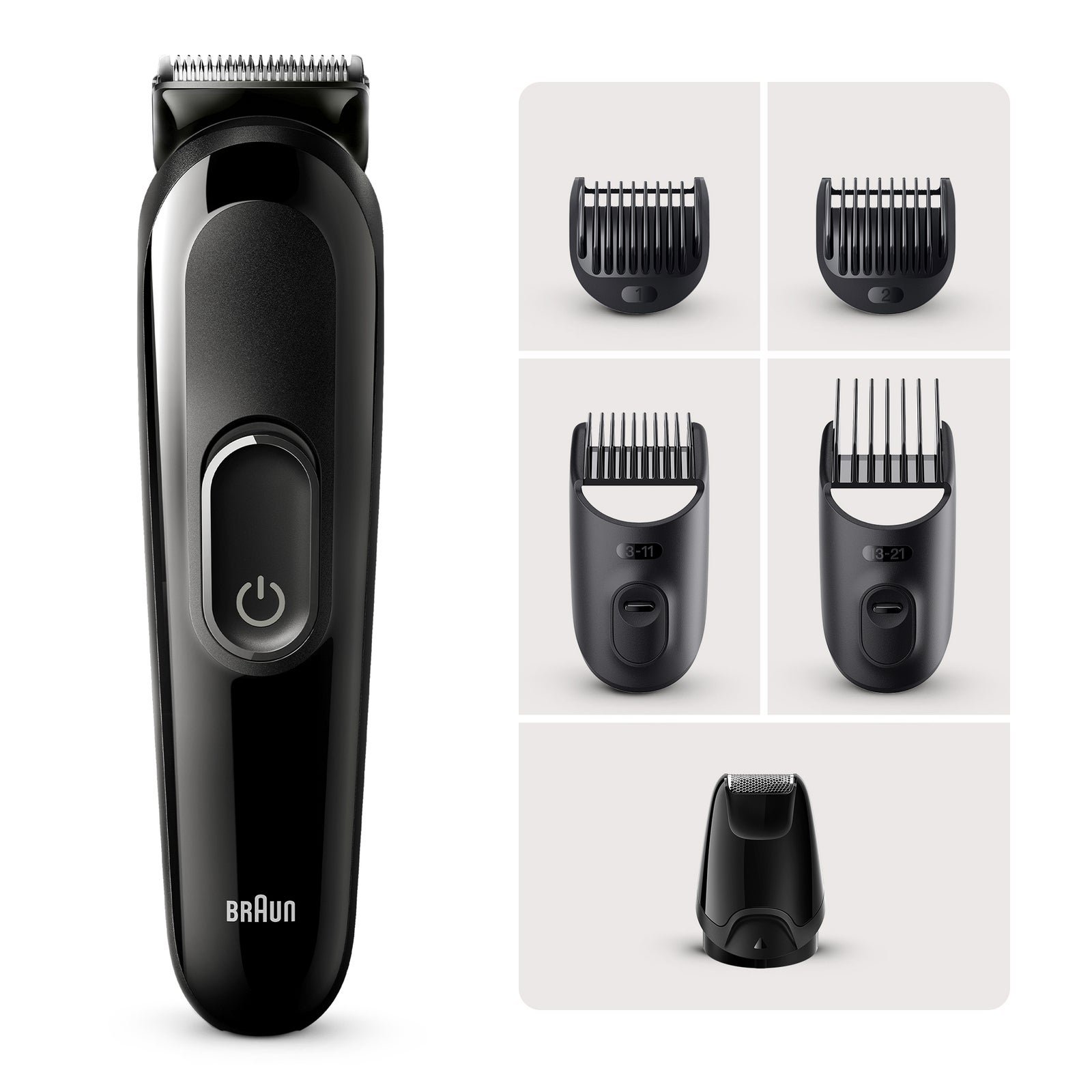 Image of Braun All-In-One Trimmer Style Kit Series 3 MGK3410 6-in-1 Grooming Kit Black Men