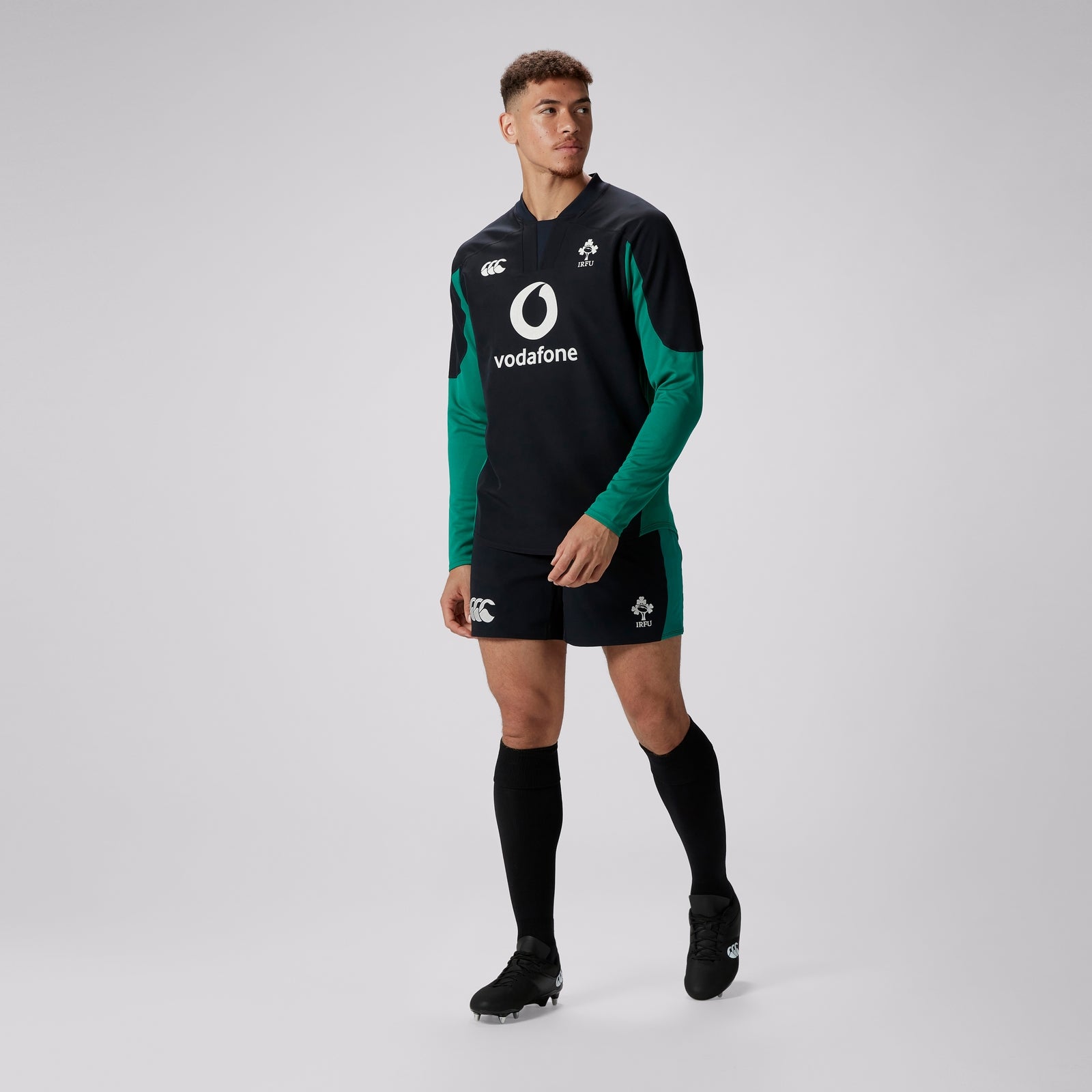 Mens Ireland Tech Drill Top Black/Green